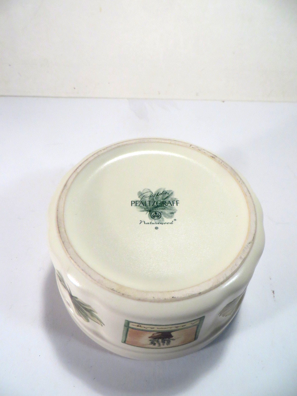 Pfaltzgraff ‘Naturewood’ Dip/Cheese Bowl Garden Theme Stoneware 4.5″