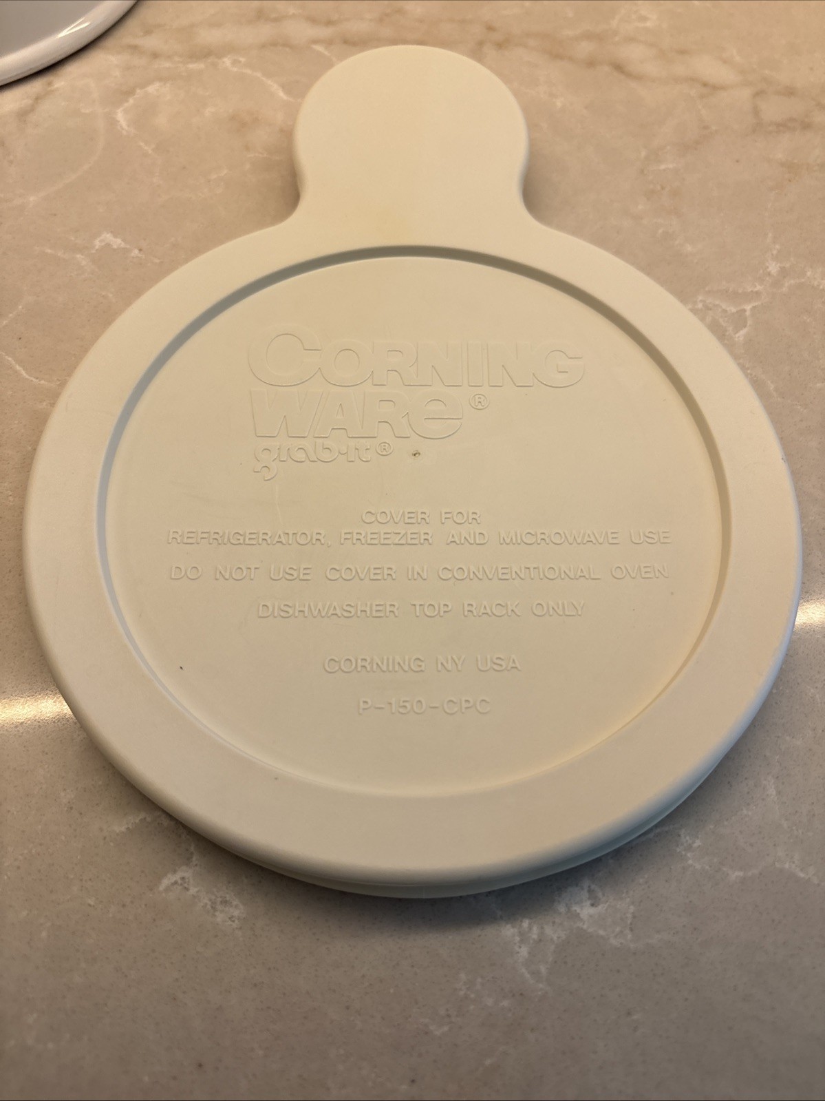 Corning Ware Grab It Bowls P-150-B 15 Oz With 1 Refrigerator Lid Set Of 2 White