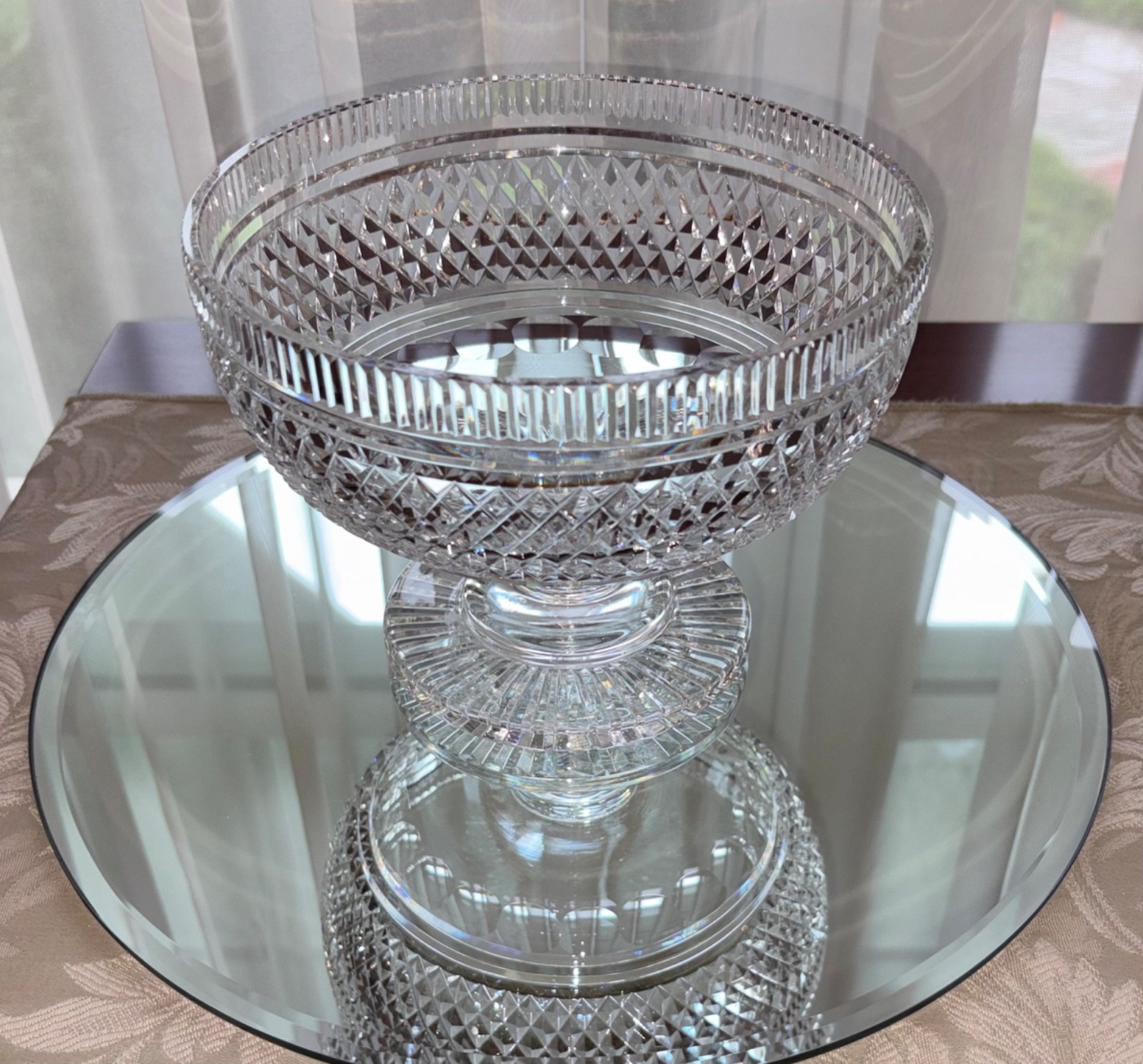 Vintage Waterford Crystal Castletown Footed Pedestal Centerpiece Bowl