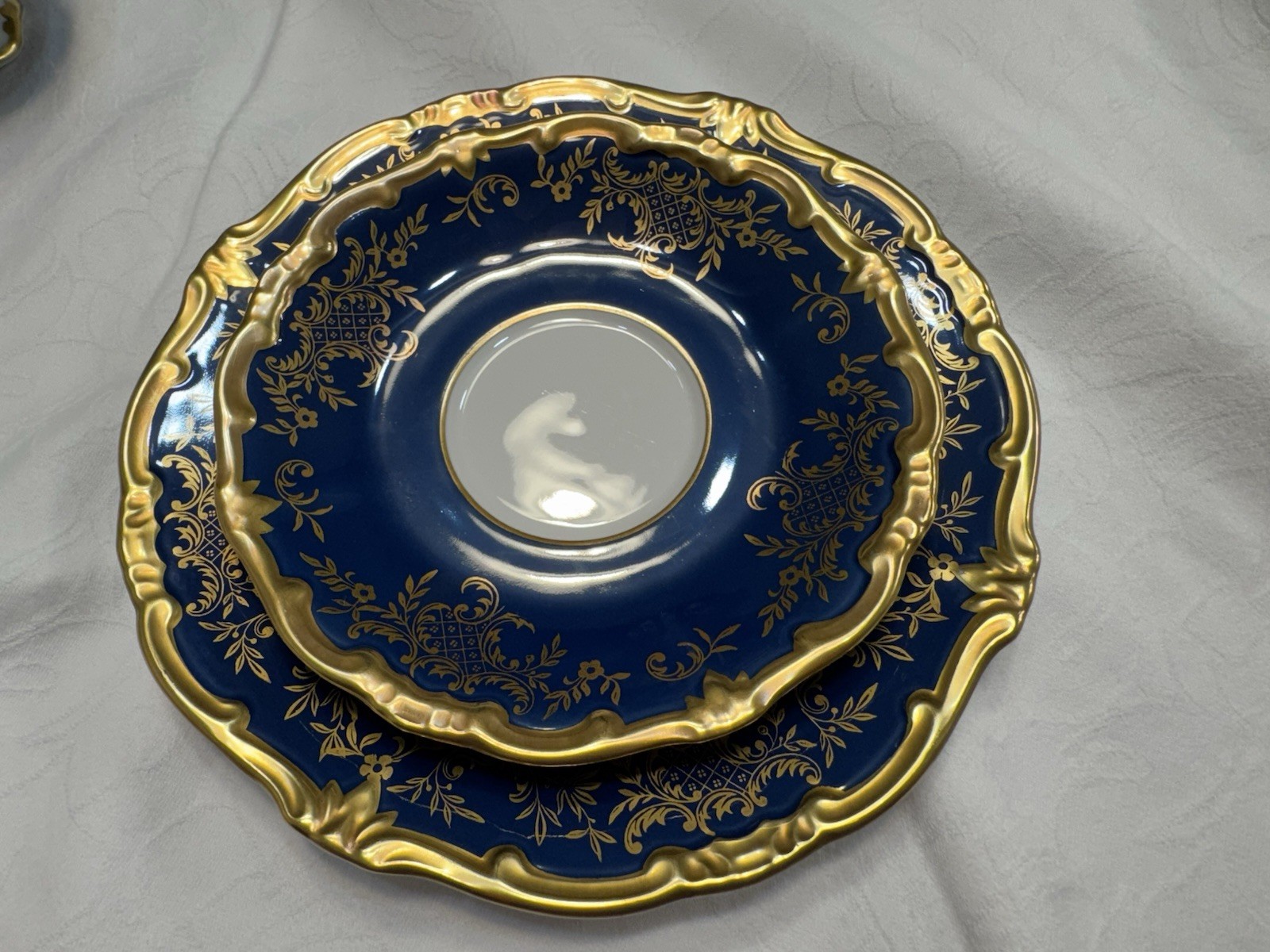 Weimar “Katharina” Trio Tea Set, Blue, Germany 1950-1959