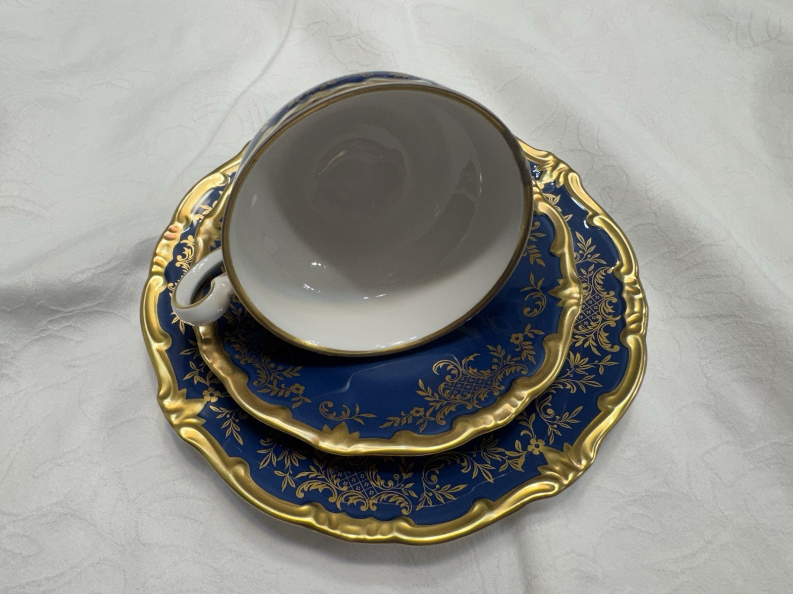 Weimar “Katharina” Trio Tea Set, Blue, Germany 1950-1959