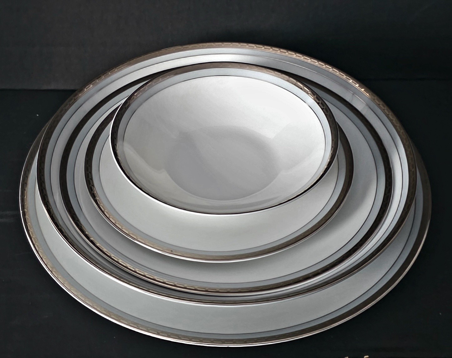 Rosenthal Bettina (3289) Dinnerware Pieces (You Pick) White/Blue & Platinum Band