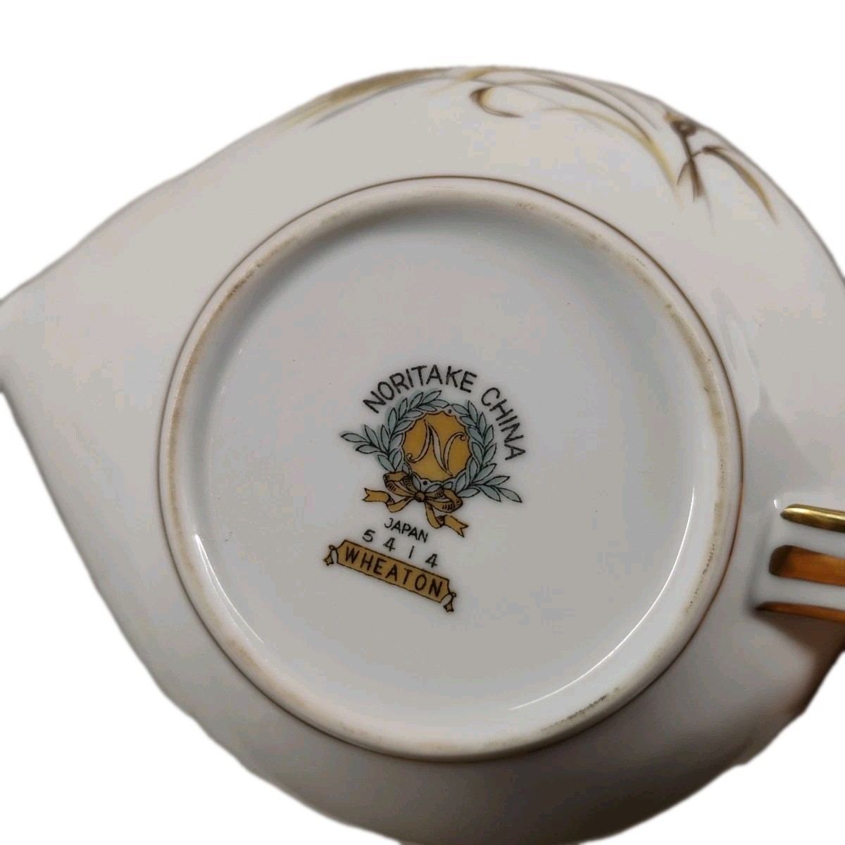 Noritake China Wheaton Creamer Pourer Gravy Boat 5414 Vintage Japan Wheat