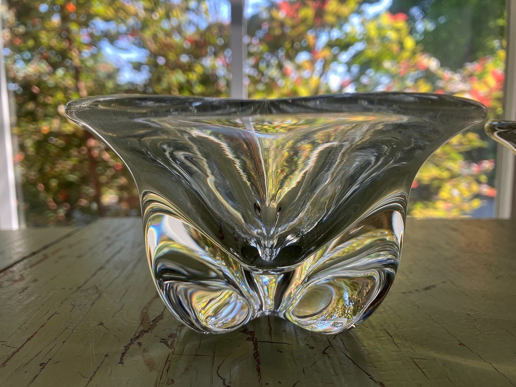 Pair of Magnor Norway Art Glass Bowls Scandinavian Mid Century Modern Design