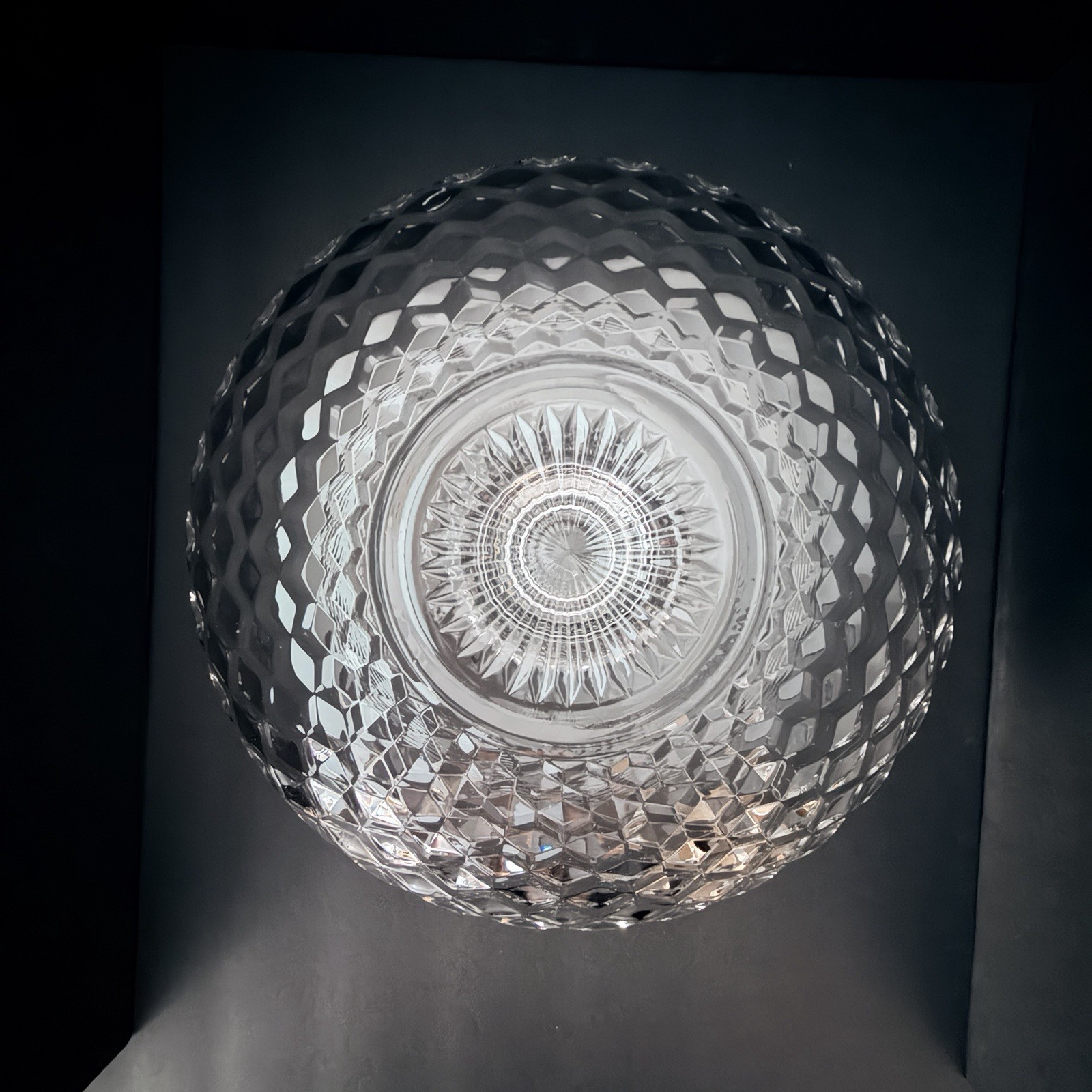 Rare Vtg American Clear by Fostoria Shrimp & Dip bowl (chip ‘n dip) 13″ x 4.25”