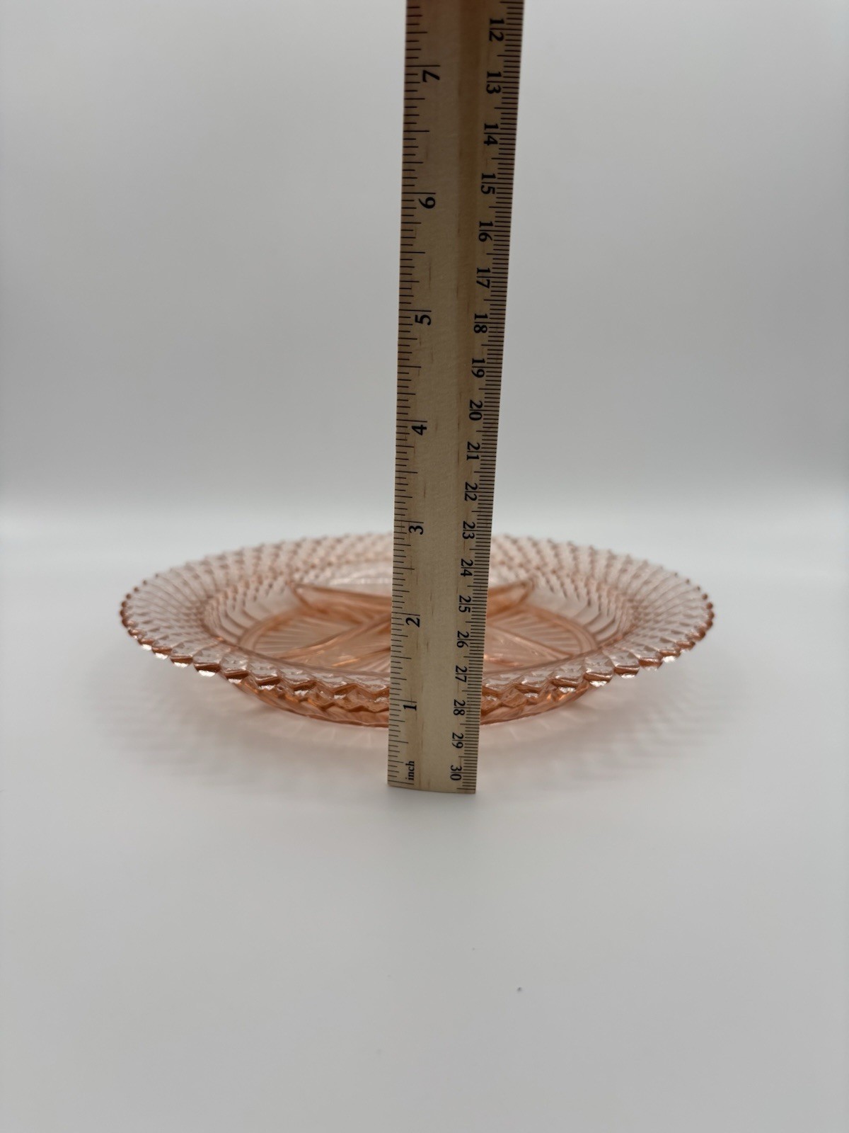 Vintage Anchor Hocking Miss America Pink Depression Glass 4 Divided Relish Tray