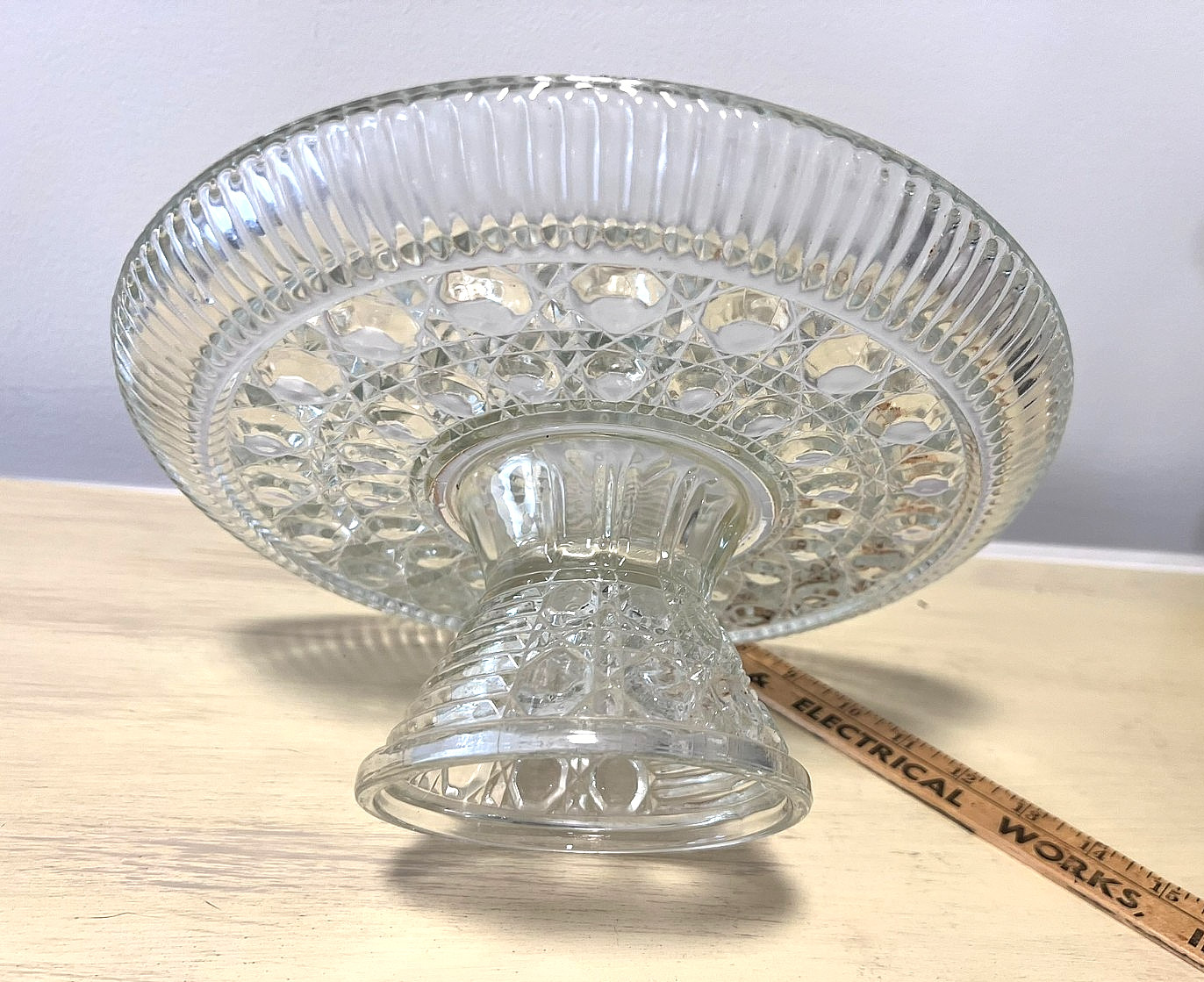 Windsor Cake Plate Footed Vintage by Federal Glass-Clear 11″ Platter