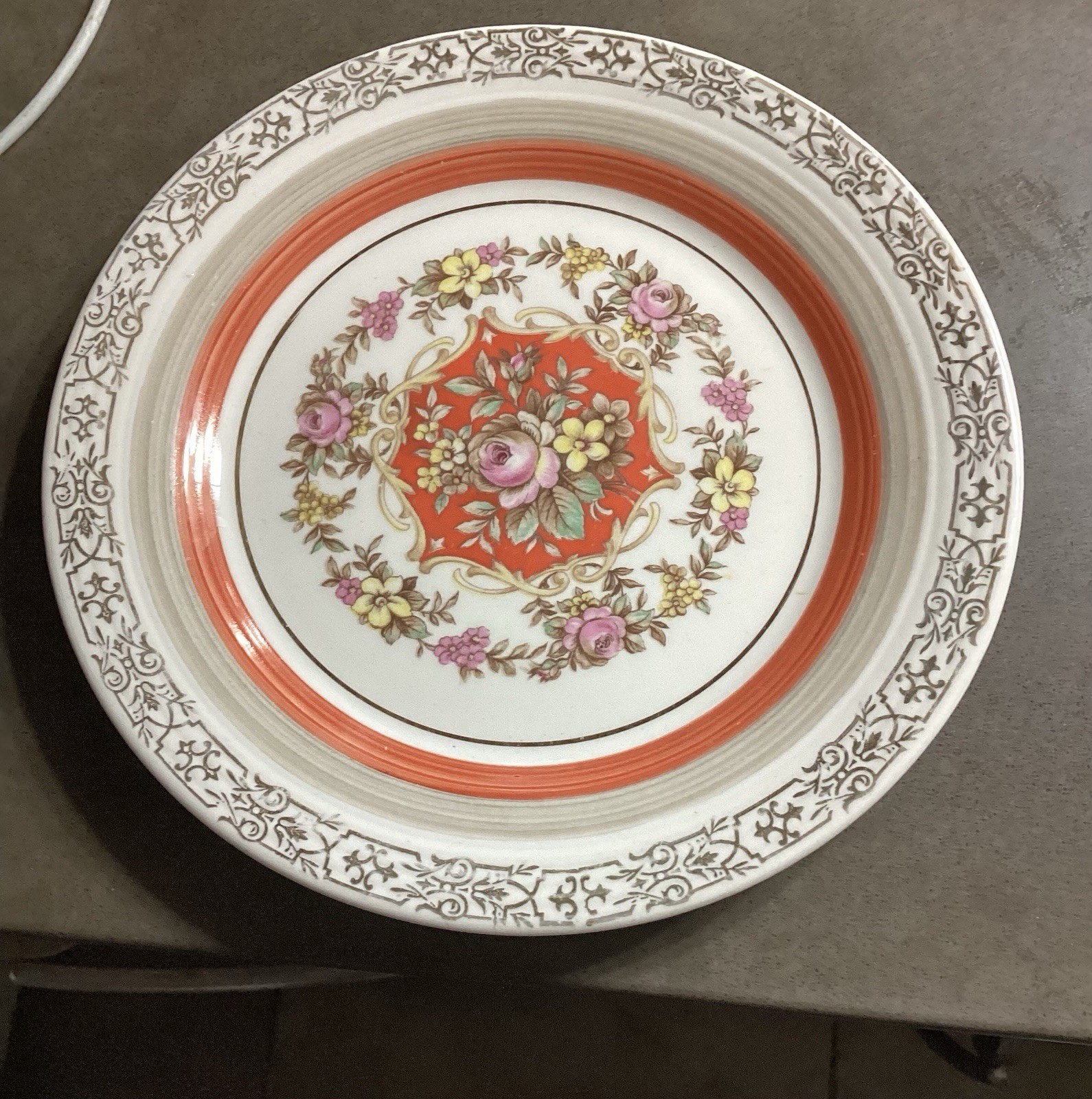 Vintage Prince Charles by Limoges Triumph 22k gold 3 Bread and Butter Plates