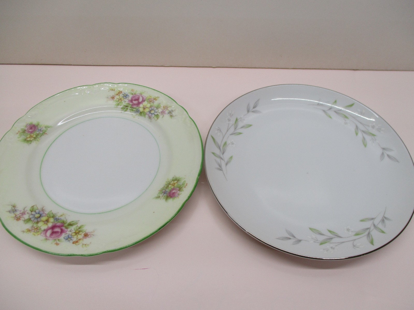 Vintage Mismatched China Dinner Plates & Bread Plates ~ 10pcs-Beautiful-Colorful