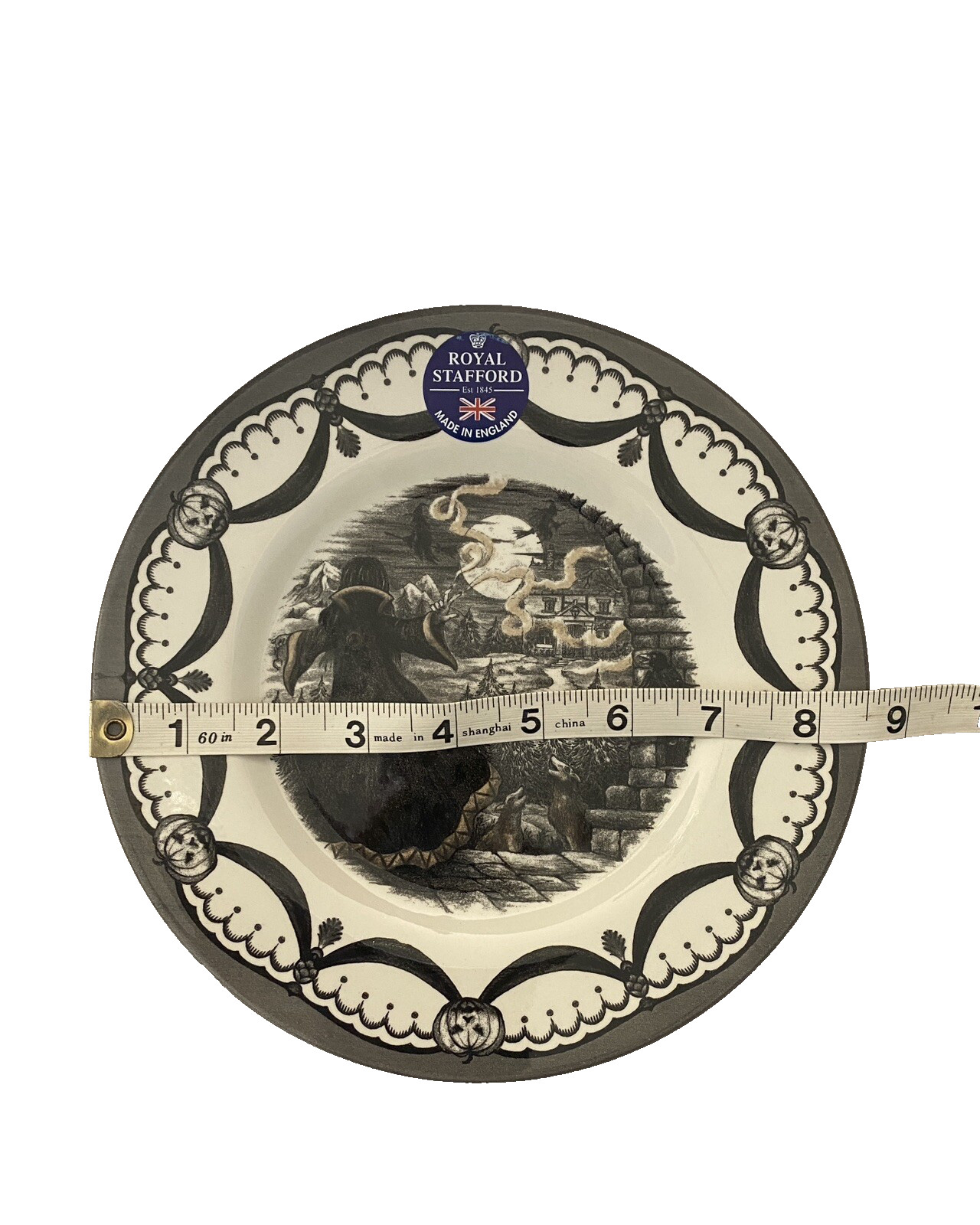 Royal Stafford Spookyville The Guardian Salad Plates Bone China, NEW