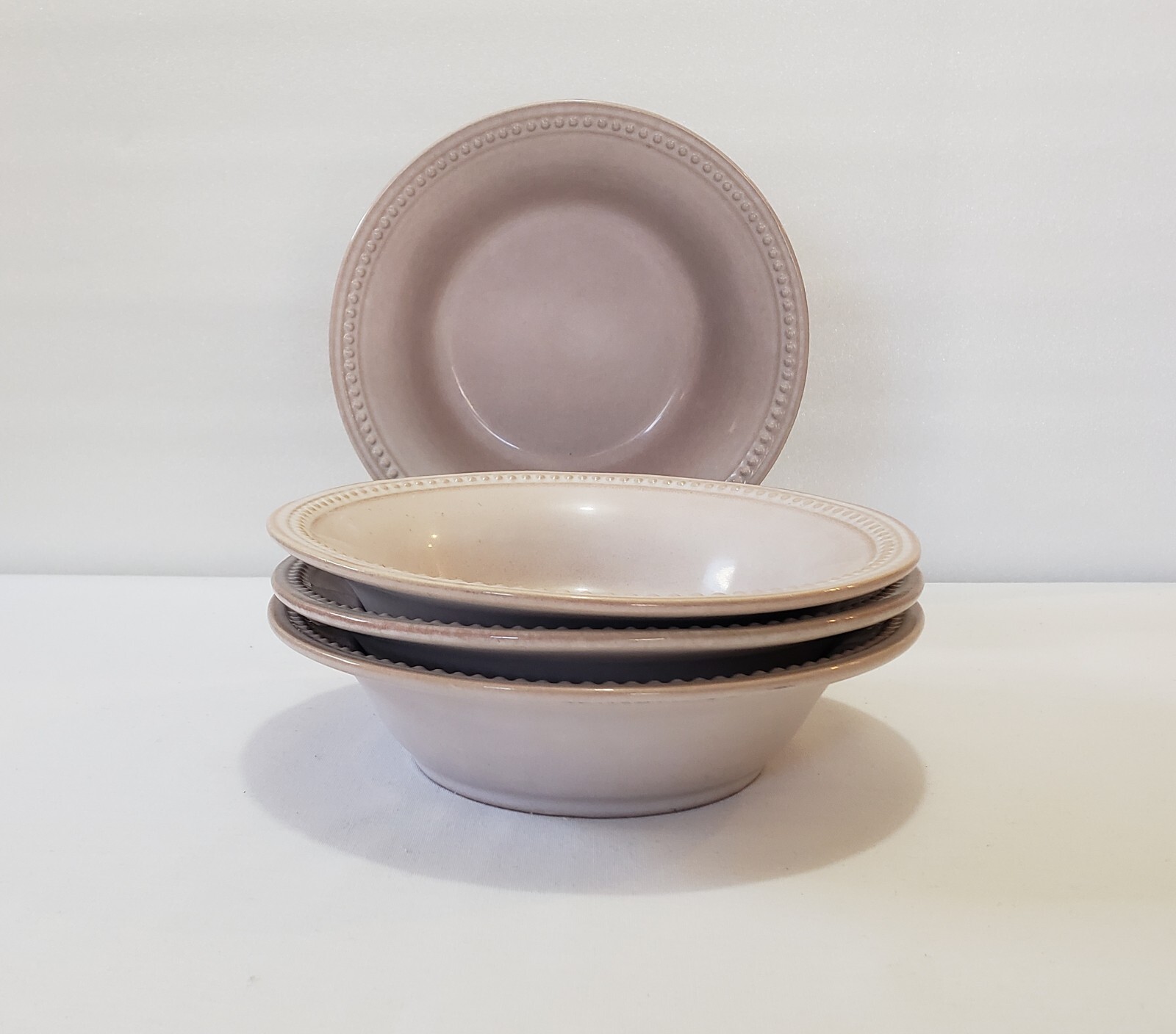 Pier 1 Bowls 8 1/4 Inch Spice Route Himalayan Pale Pink Soup Cereal Set Of 4