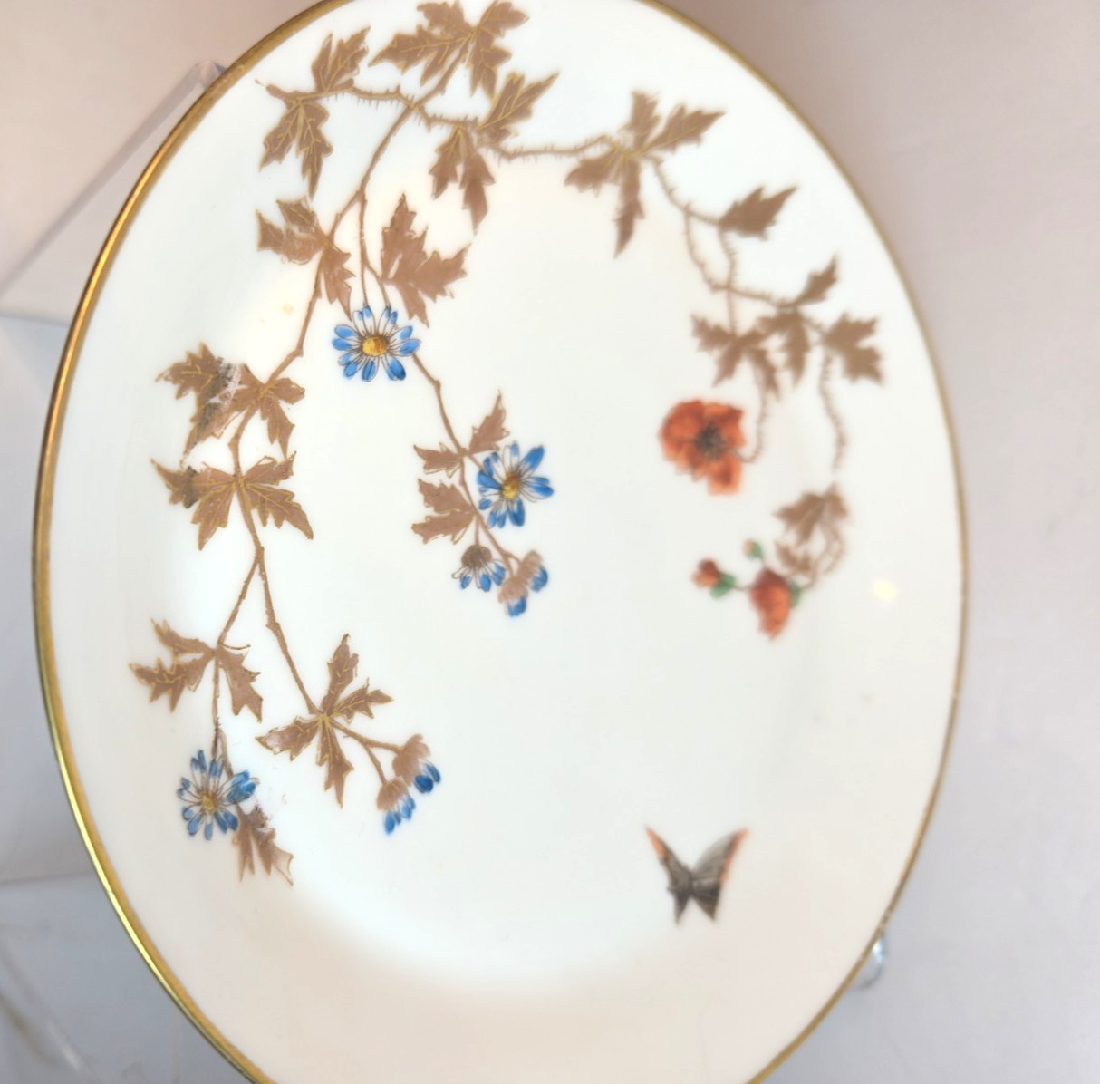 Antique Havilland Porcelain Teacup Saucer Set CFH GDM Limoges France 1890s