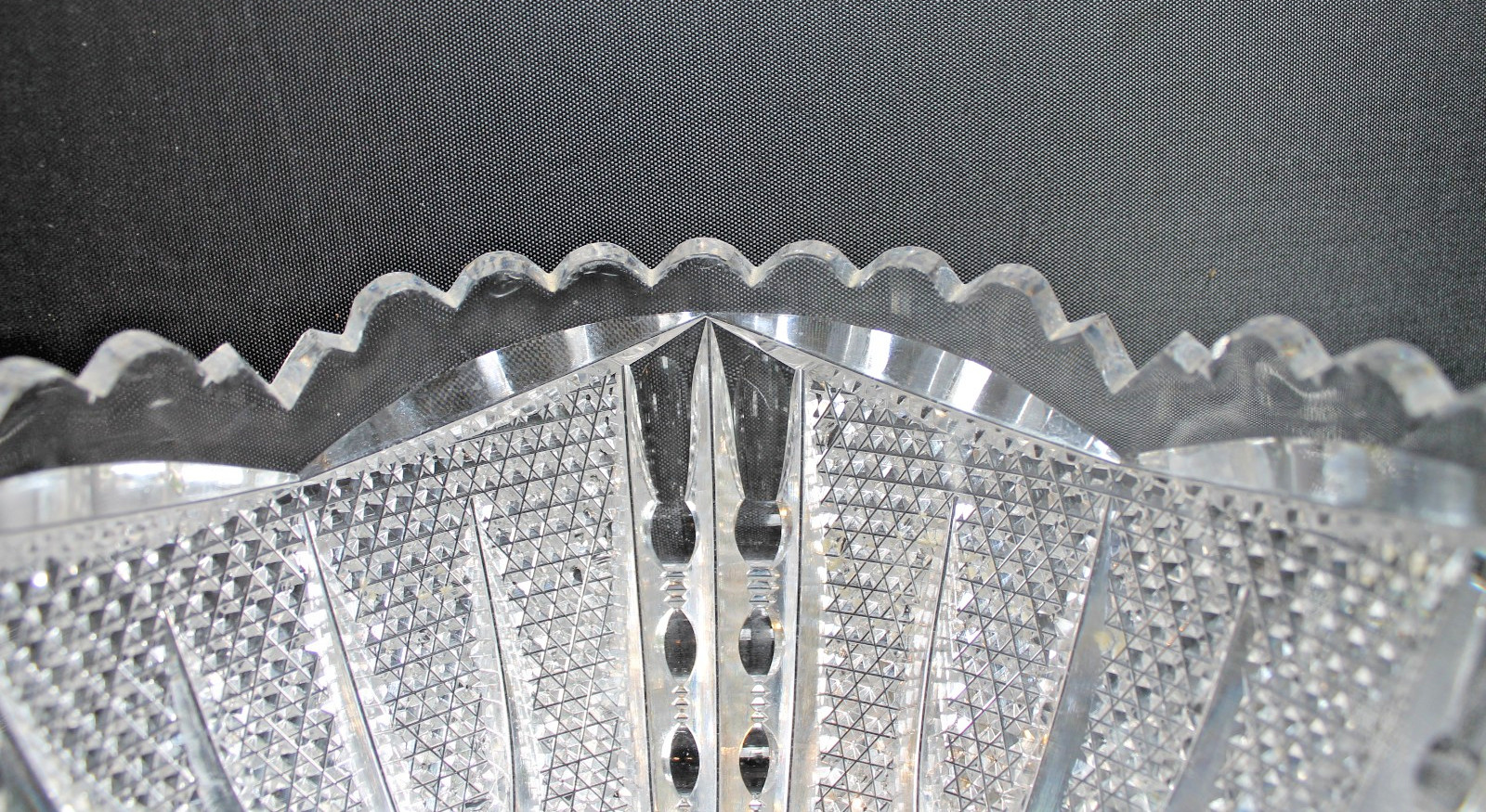 American Brilliant Signed Libbey No. 496 Cut Glass Bowl in “Victor” c. 1905-1910