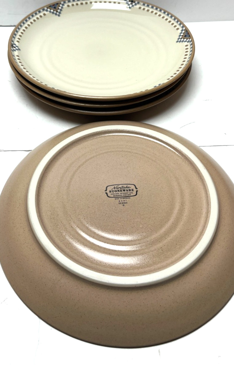 Noritake Stoneware Sedona #8481 lot of 4 Dinner Plates