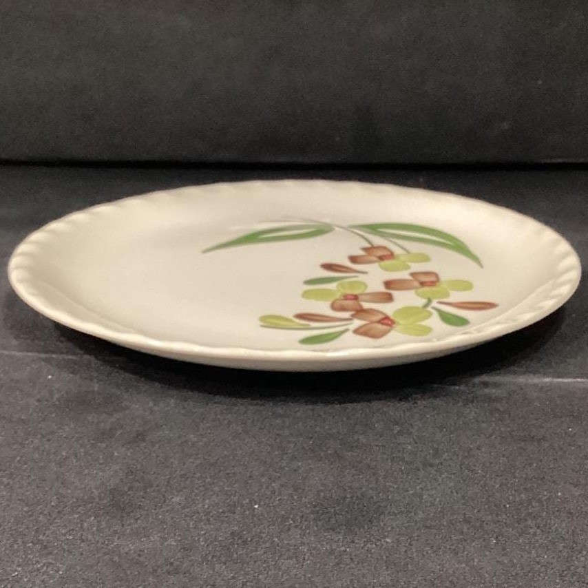 Blue Ridge Southern Pottery Dinner Plate, Vintage Hand-Painted Floral Dinnerware