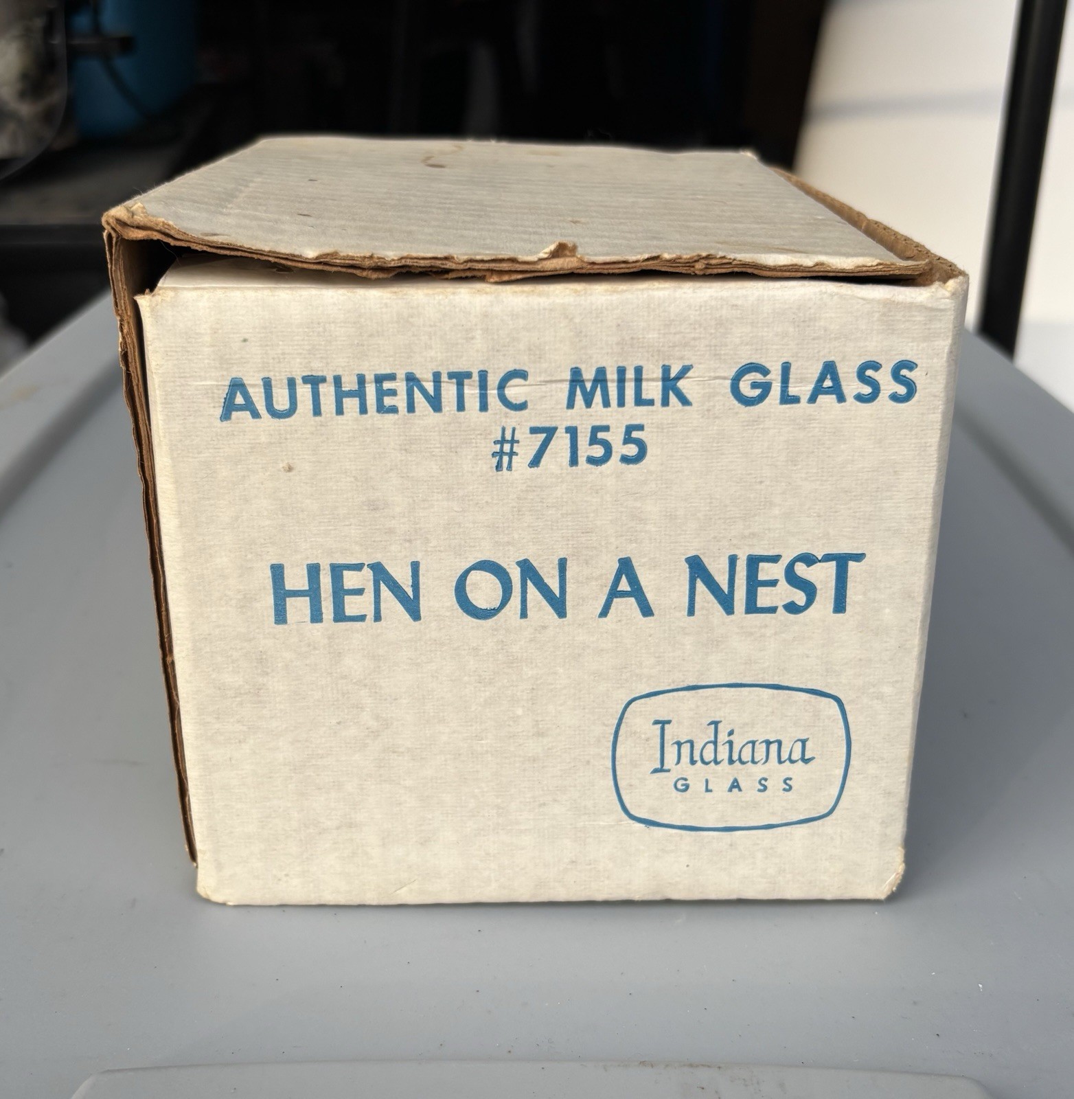 Indiana Glass Hen On Nest Authentic Milk Glass #7155 **BOX ONLY!!