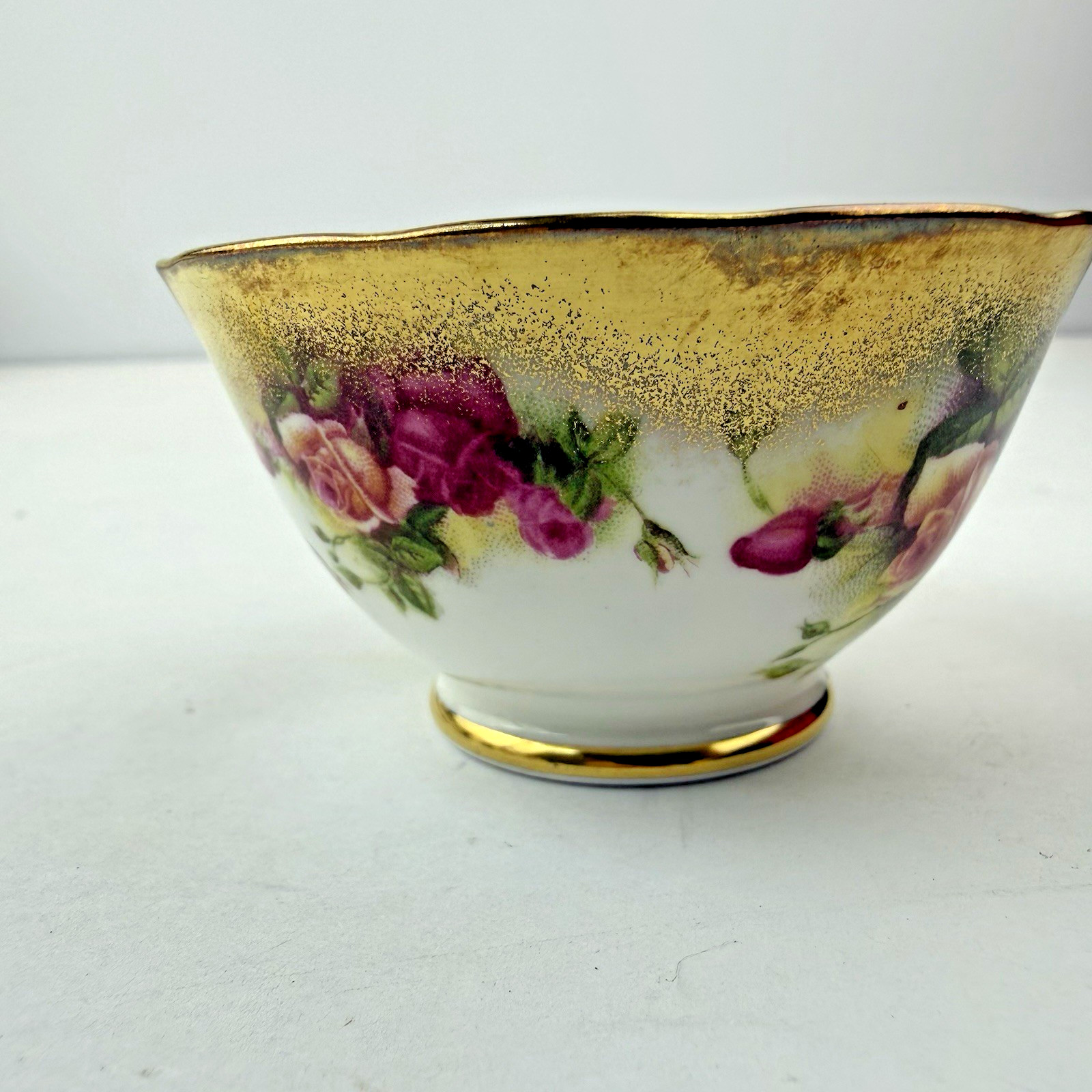Golden Rose Royal Chelsea English Bone China Creamer And Sugar Bowl