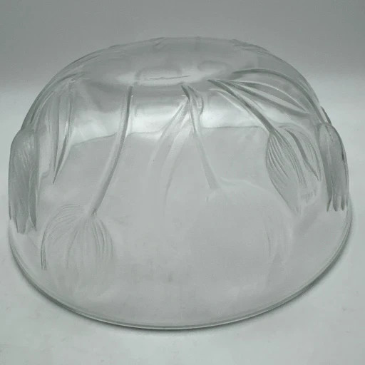 Teleflora Clear Textured Glass Tulip Flower Bowl Vintage Approximately 7.25″