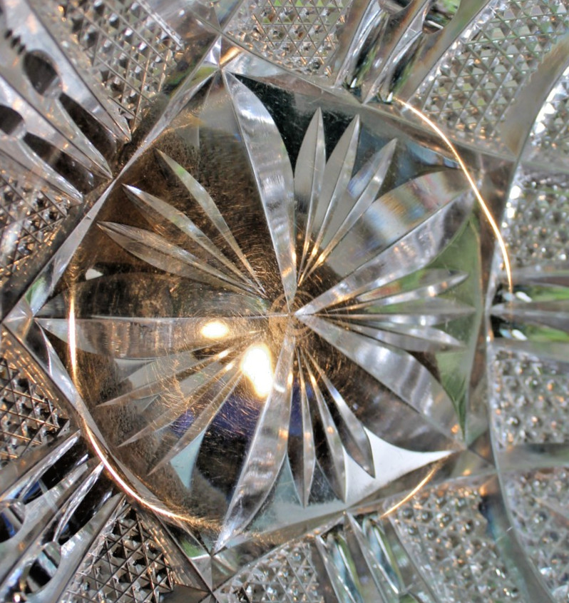 American Brilliant Signed Libbey No. 496 Cut Glass Bowl in “Victor” c. 1905-1910