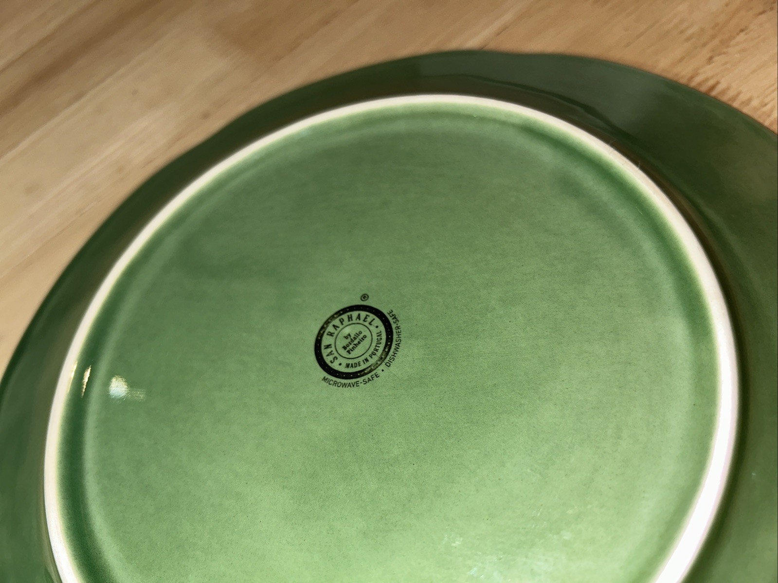 (2) San Raphael Green Cabbage Bordallo Pinheiro Dinner Plate Portugal 10.25” EX