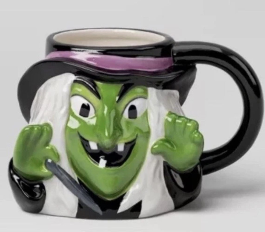 Target Hyde & EEK Figural Green Witch Earthenware Mug 15oz ~ Halloween NEW