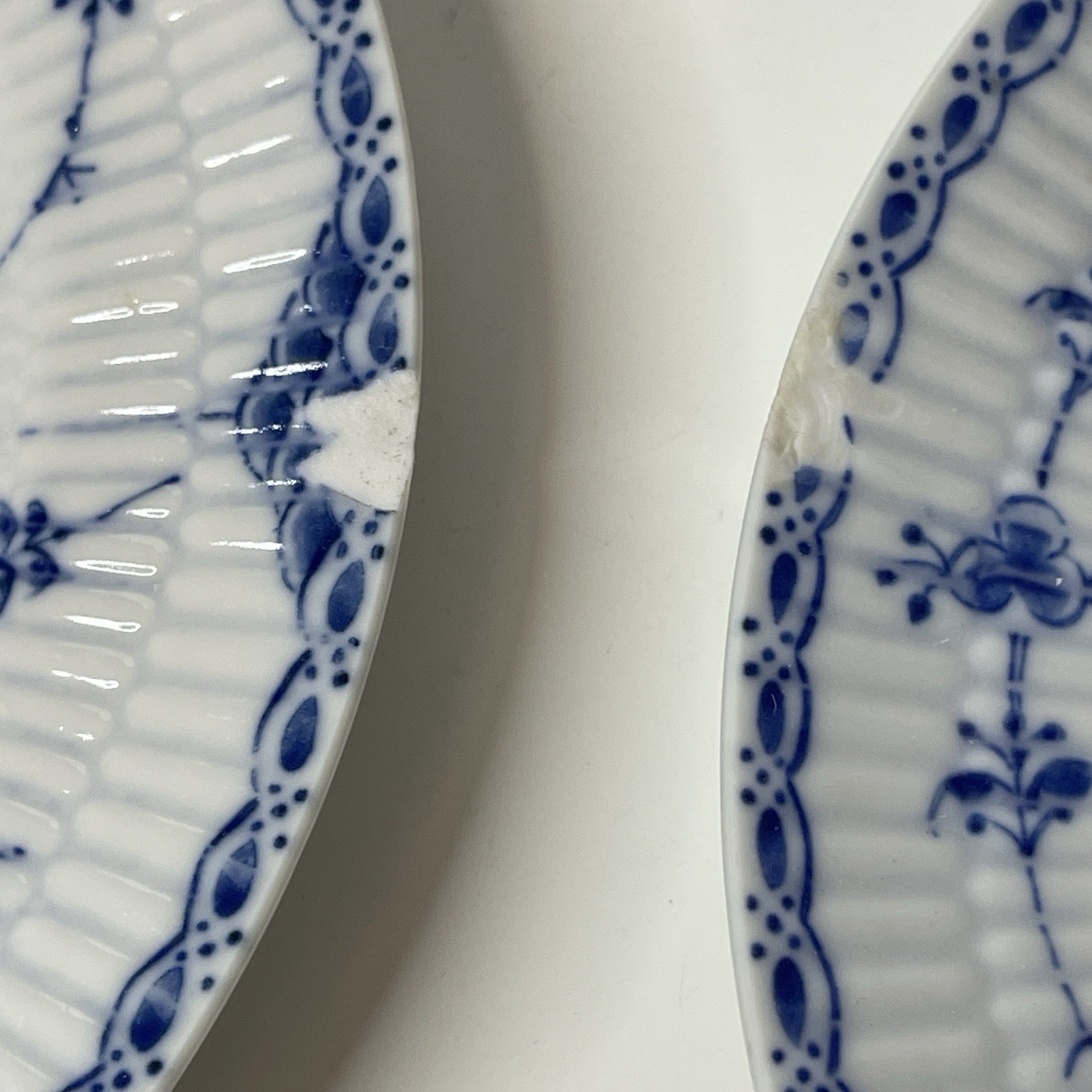 Blue Fjord Lipper & Mann Japan Blue & White 9 Pc Lot Salad Saucer Bread Plates