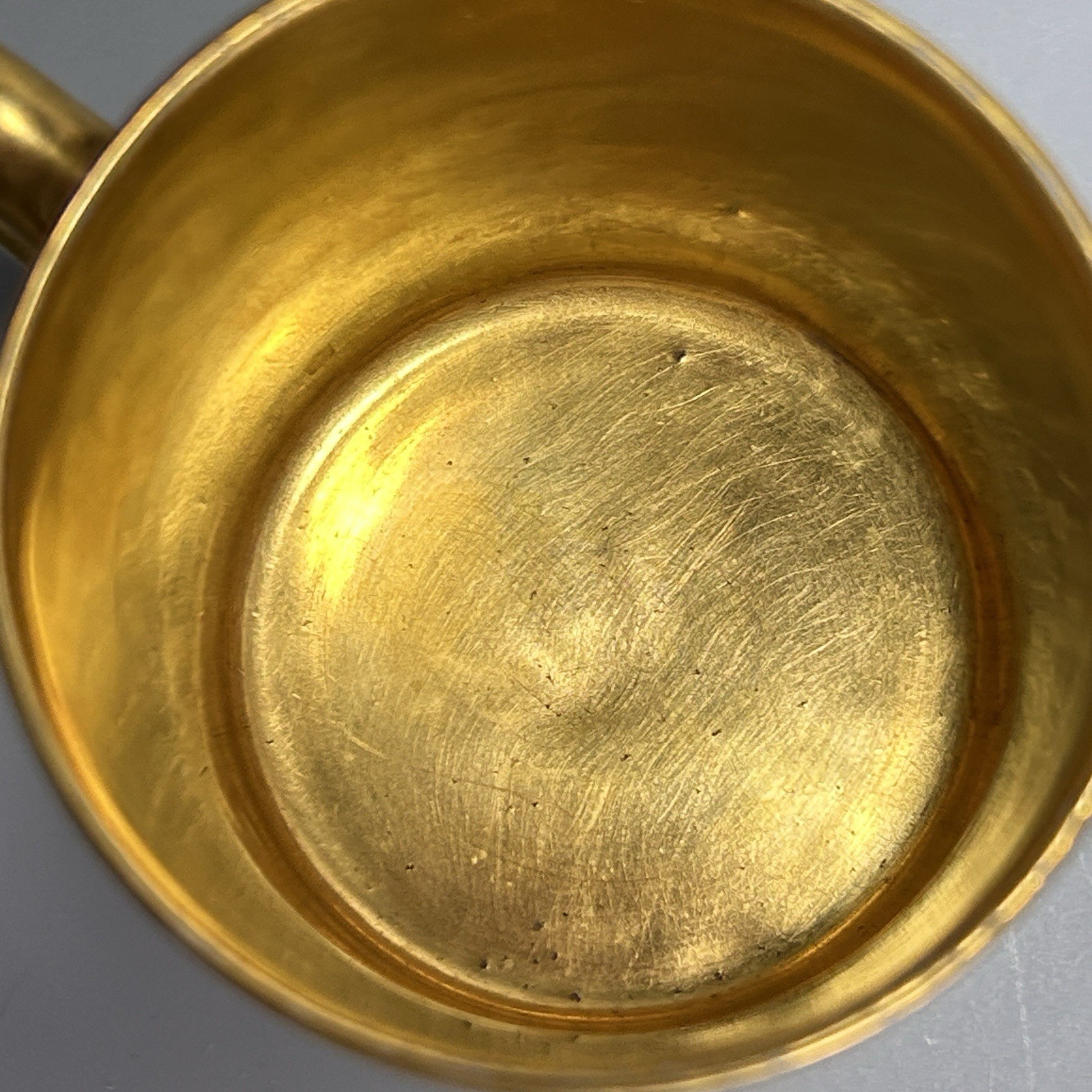 Antique Nast Veiux Paris Porcelain Cup C1815s Gilt French Empire 2.5”H Gold