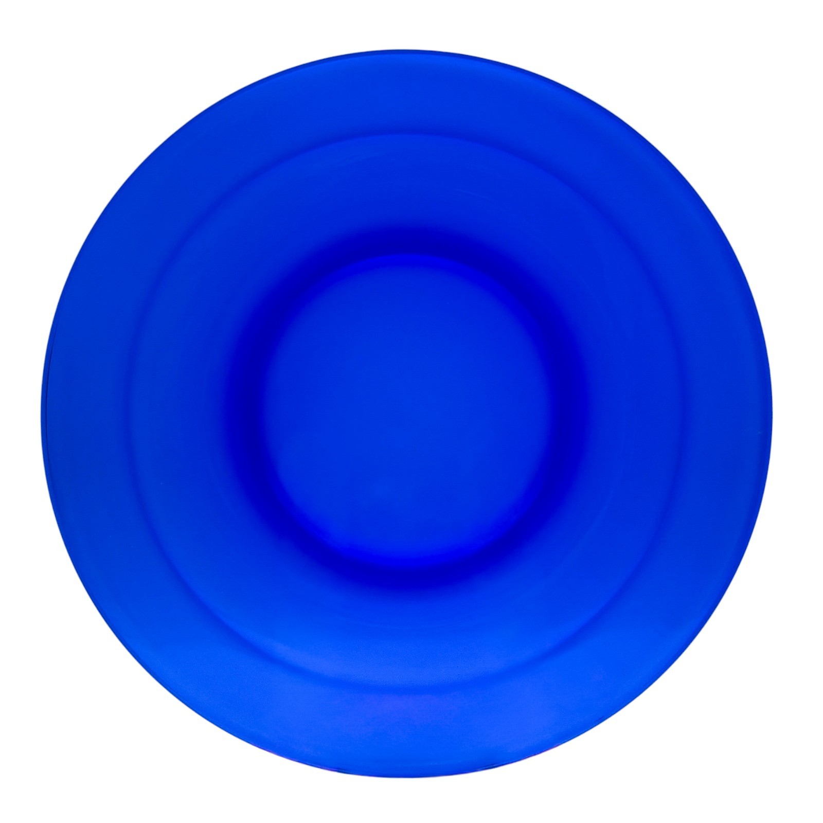 Bormioli Rocco Rondo Saphir Cobalt Blue Glass Dinner Plates 10.25” Vintage Set 4