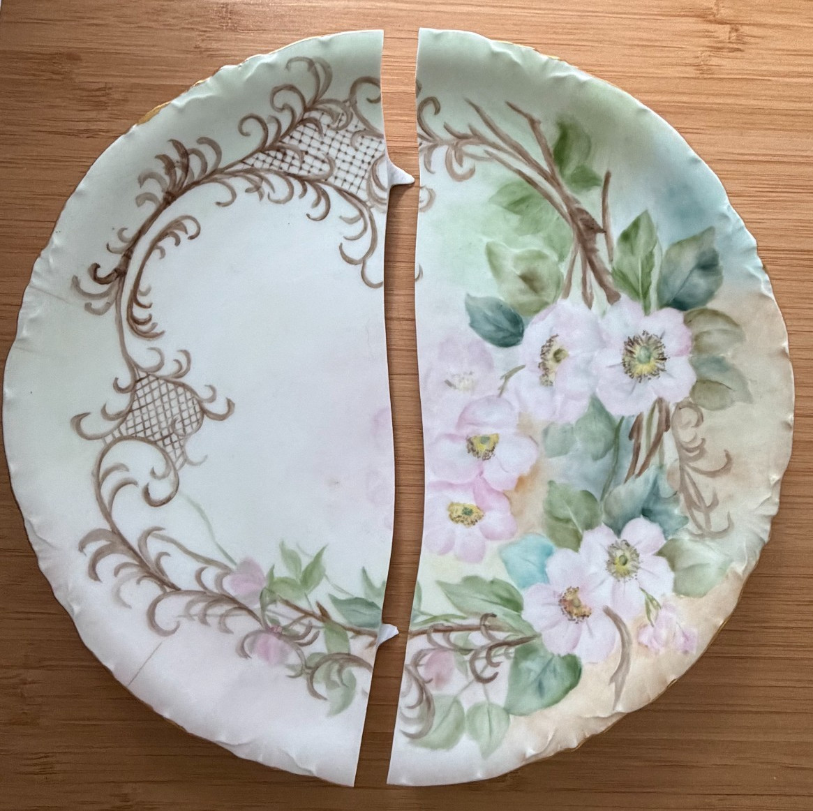 Antique Rosenthal RC Versailles Bavaria Hand Painted Floral Plate 7.75″ AS IS