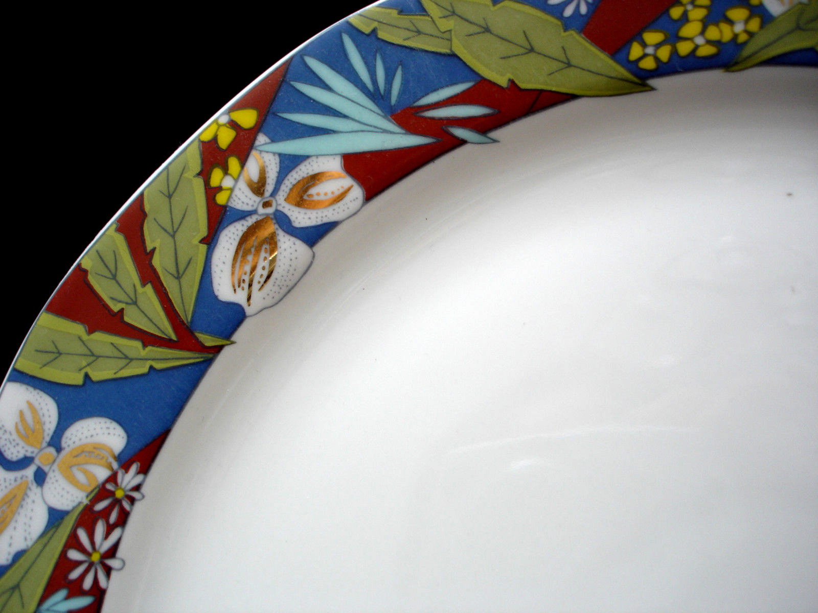 Blue / Rust / Green / Gold by Graf Von Henneberg SERVING PLATE 11 1/4″