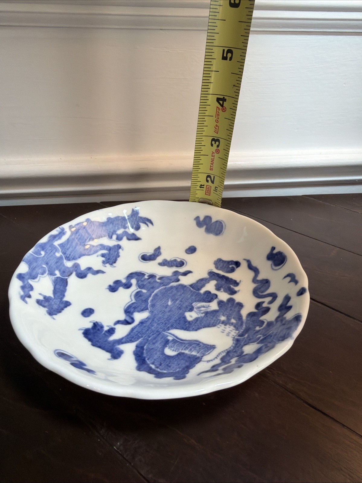 Blue and White Coalport Dragon Pattern Bowl Made In England