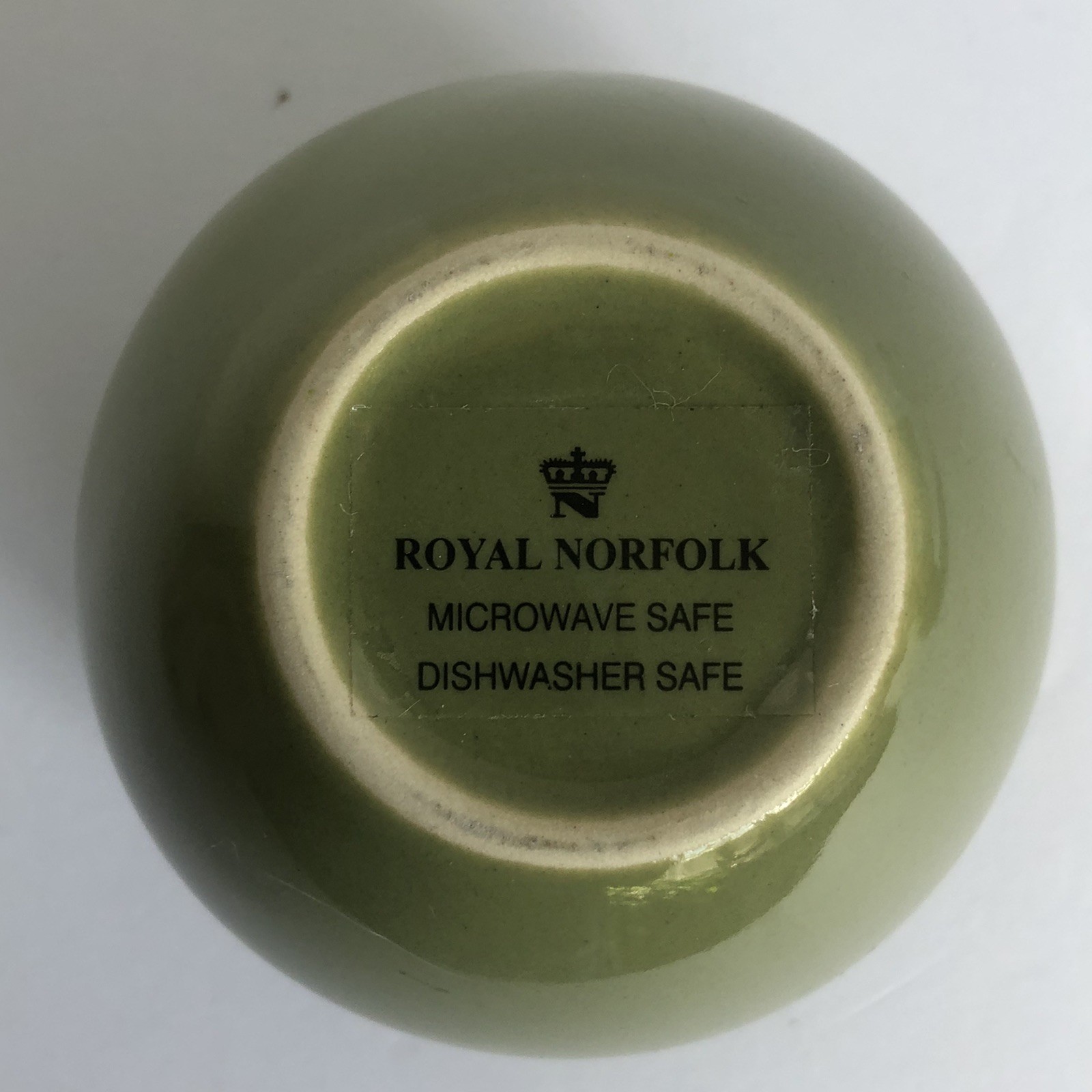 Royal Norfolk Olive Green Ceramic Dish Serving Set 7 Pieces Look New