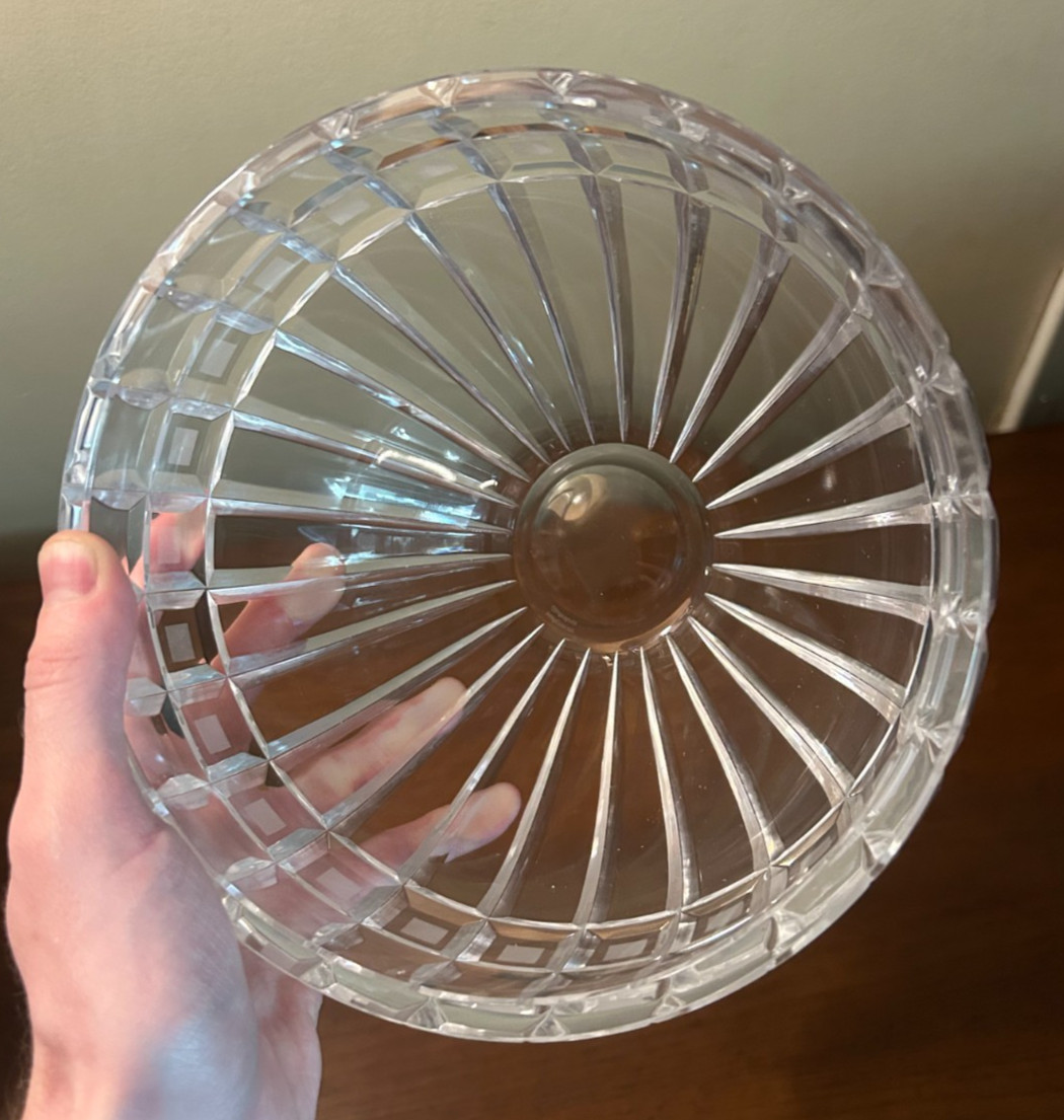 Marquis by Waterford Quadrata Pattern Crystal Bowl Discontinued 7 1/2″ – Poland
