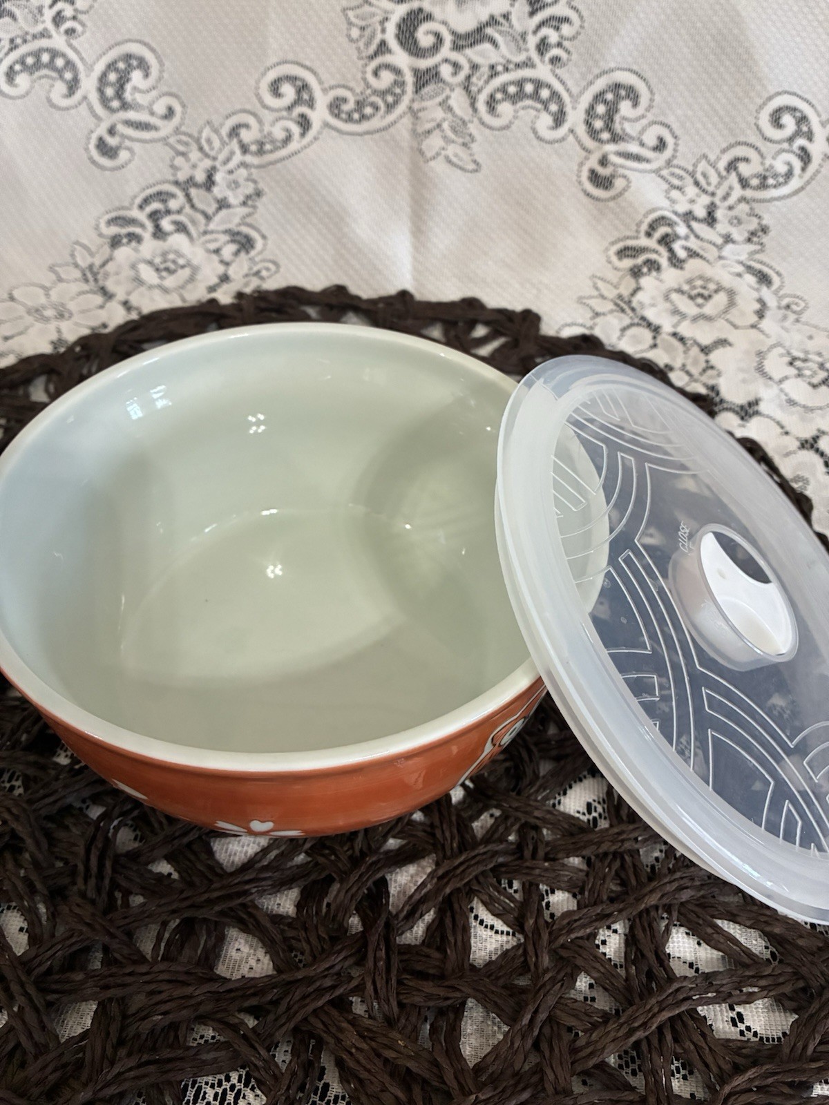 Yokohama Studio Hand Painted Orange Owl Bowl w/ Lid – Vintage Ceramic