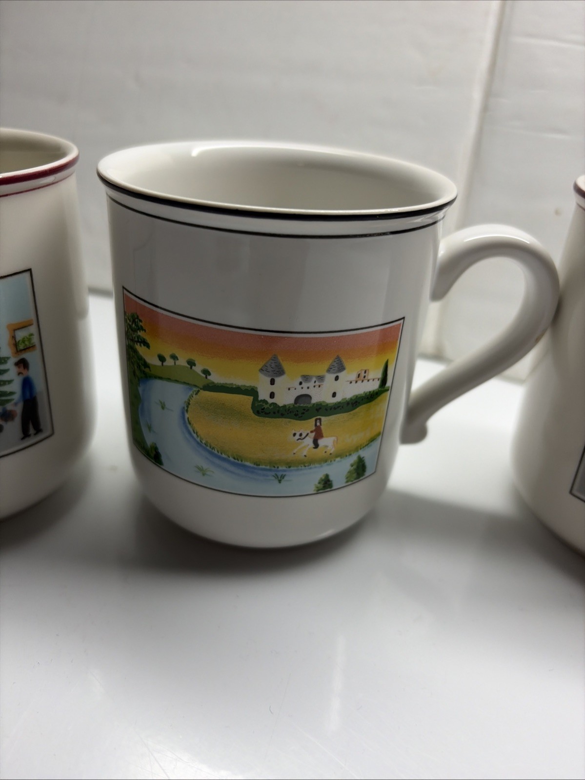 Lot of 3 Villeroy & Boch Naif Coffee Tea Mugs Christmas