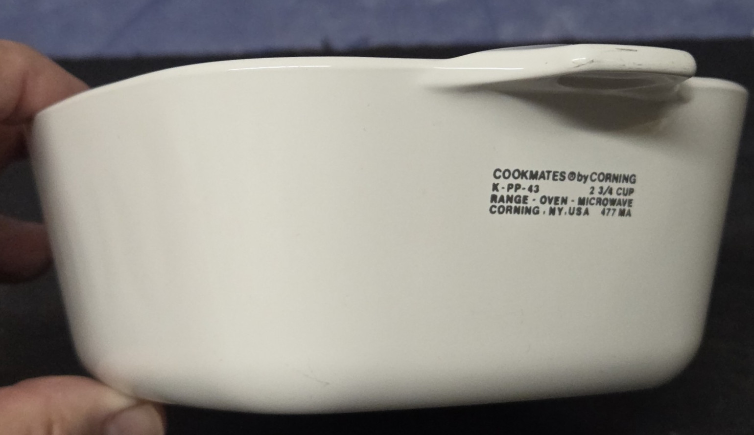 Vintage Corning Ware Cookmates K-PP-43 Small Casserole Dish w/Rubber Snap on Lid