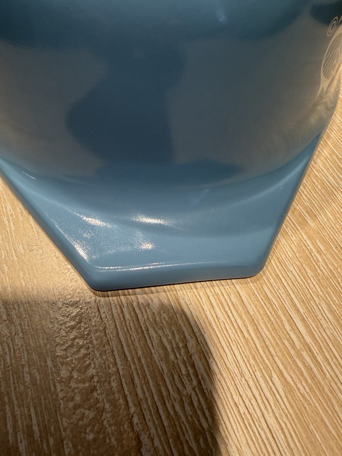 VTG Pyrex “BLUE TULIP” #043 1.5Qt Oval Casserole W/ Glass Lid 1960’s Promo EUC