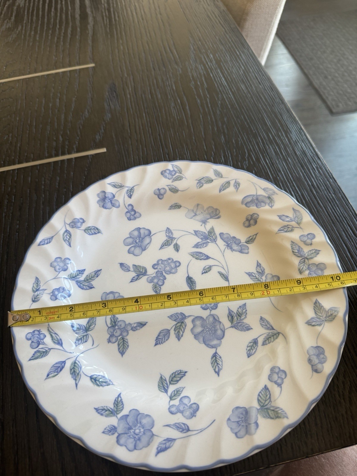Royal Stafford Light Blue Floral Dinner Plate 10.25 Inch Made In England