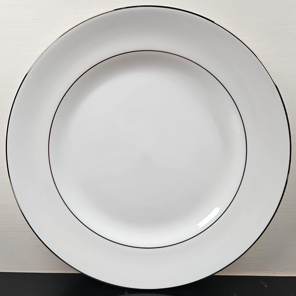 4 Lenox Continental Dining Platinum Dinner Plates Set Elegant Serving Dishes Lot