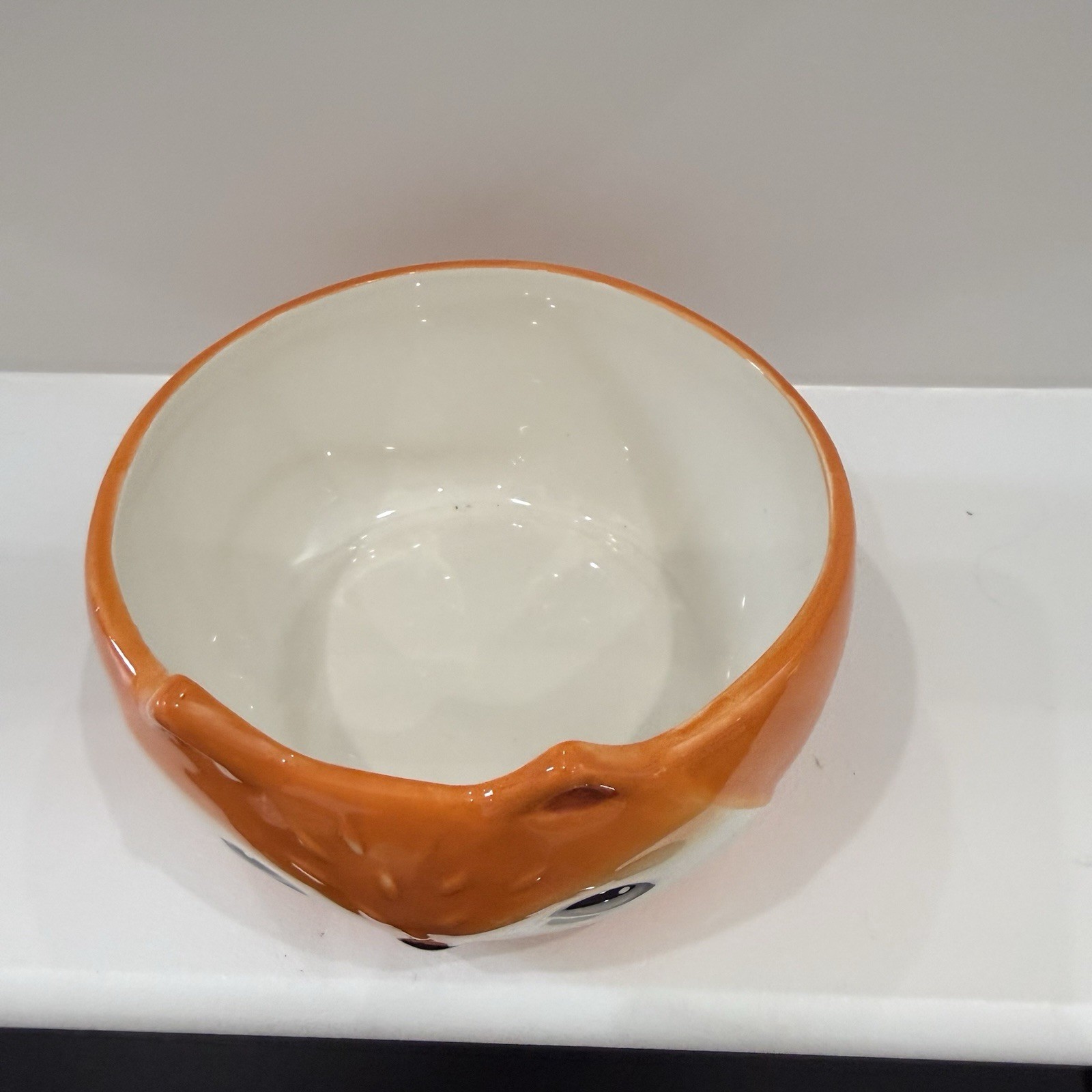 Classic Earthenware Ceramic Red Fox Cereal Soup Bowl