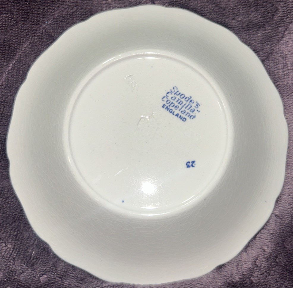 Set Of 6 + 1 Vintage Copeland Spode’s Blue Camilla 5 3/8″ Fruit, Dessert Bowls