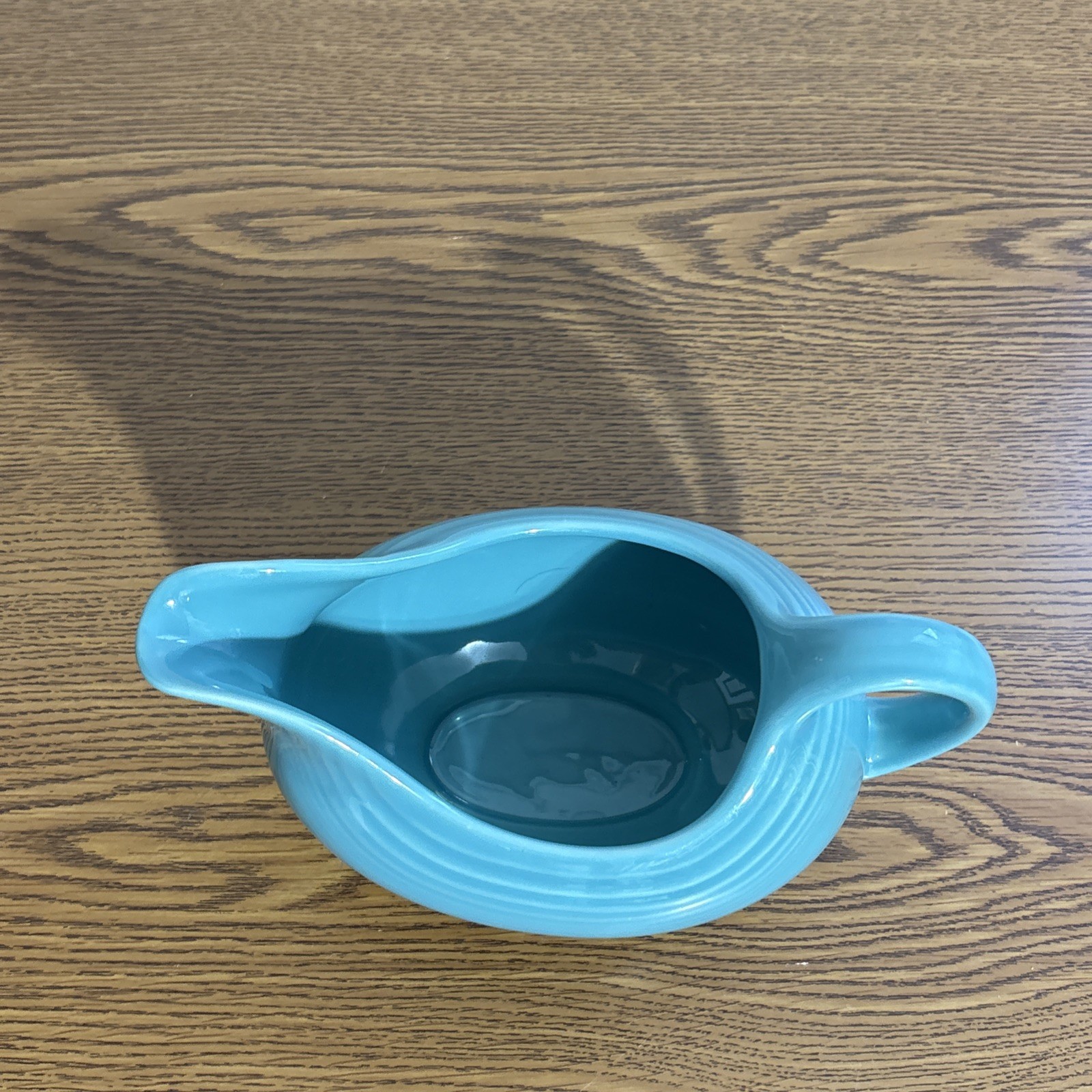 Fiestaware Turquoise Gravy Boat Homer Laughlin Introduced In 1988 Made In USA