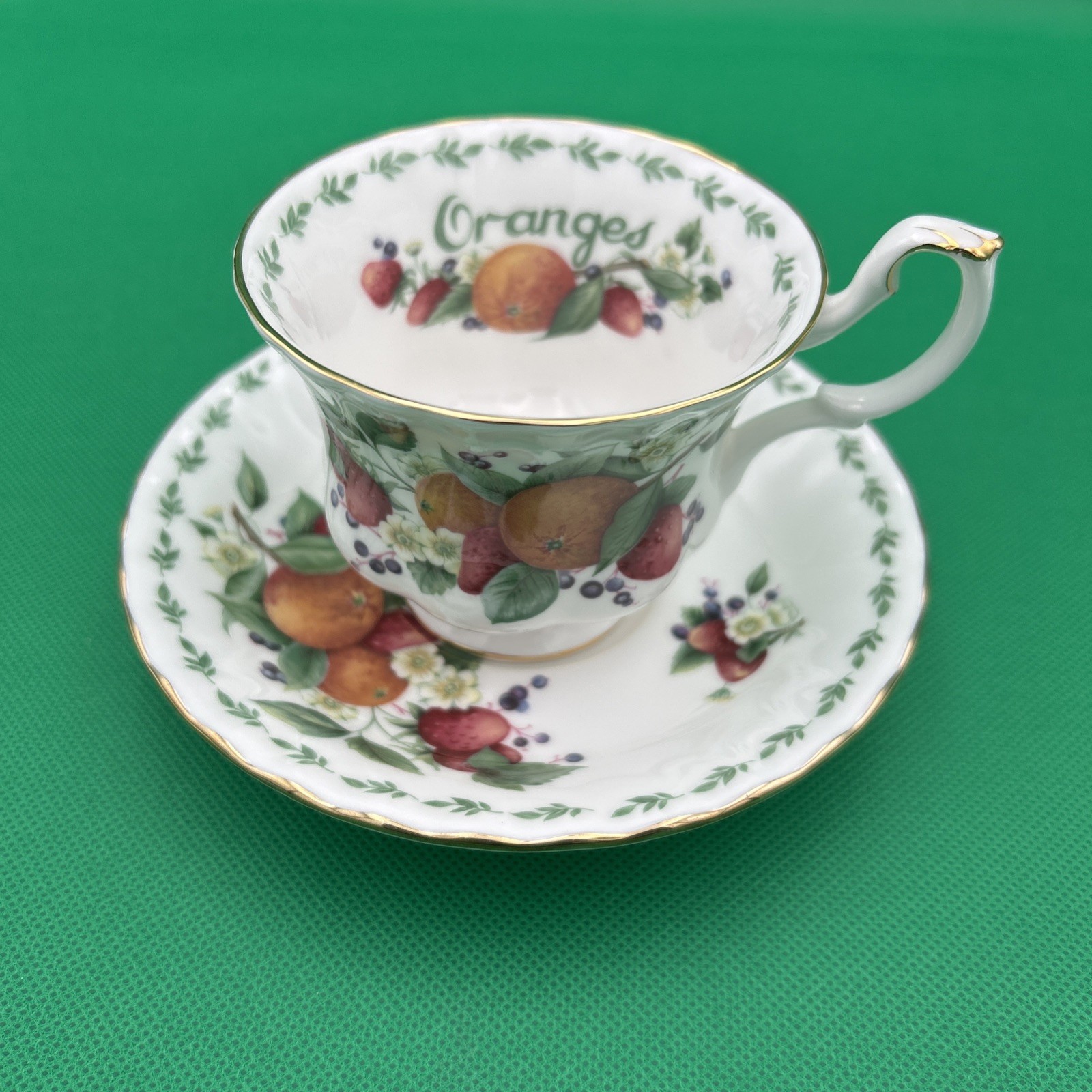 Royal Albert 1994 Bone China Covent Garden Fruit Series Oranges Cup & Saucer