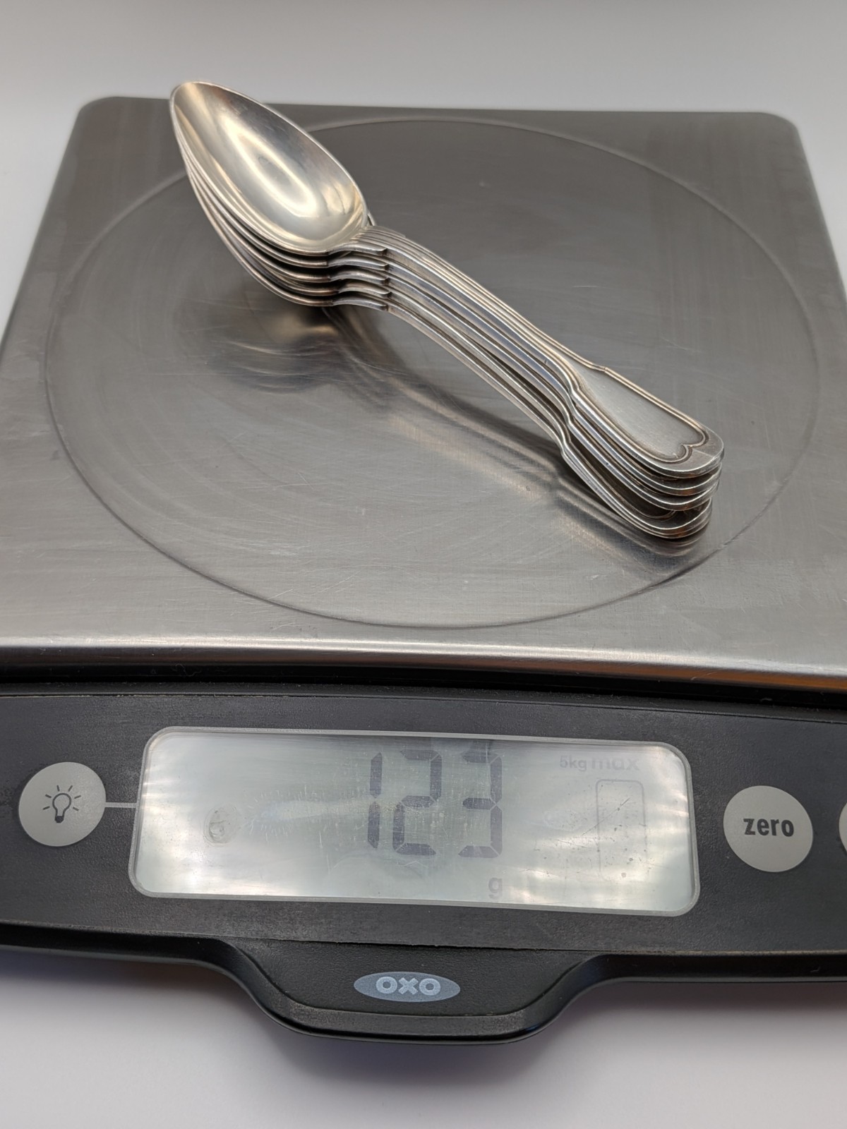 5 Christofle Chinon Pattern Silverplated Teaspoons Dessert Coffee 5 1/2 Inches