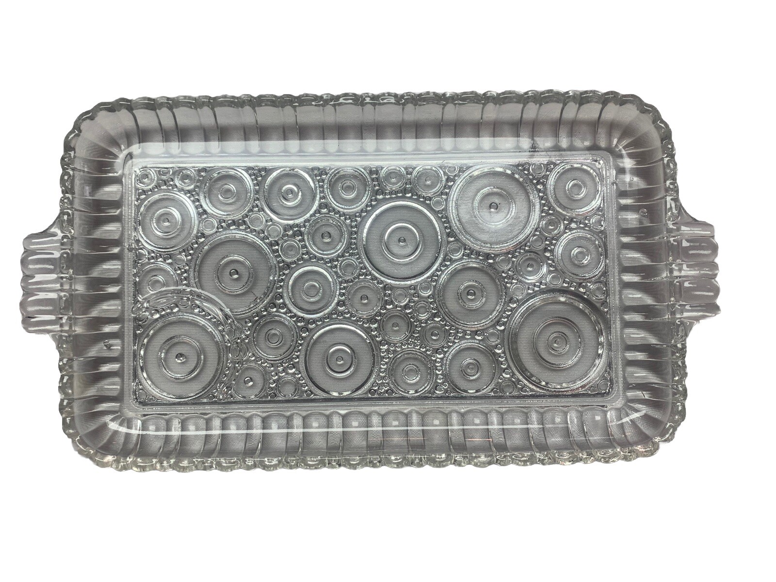 Vintage Anchor Glass – Serva Snack Set – 50’s Original Box Retro Bubble Pattern