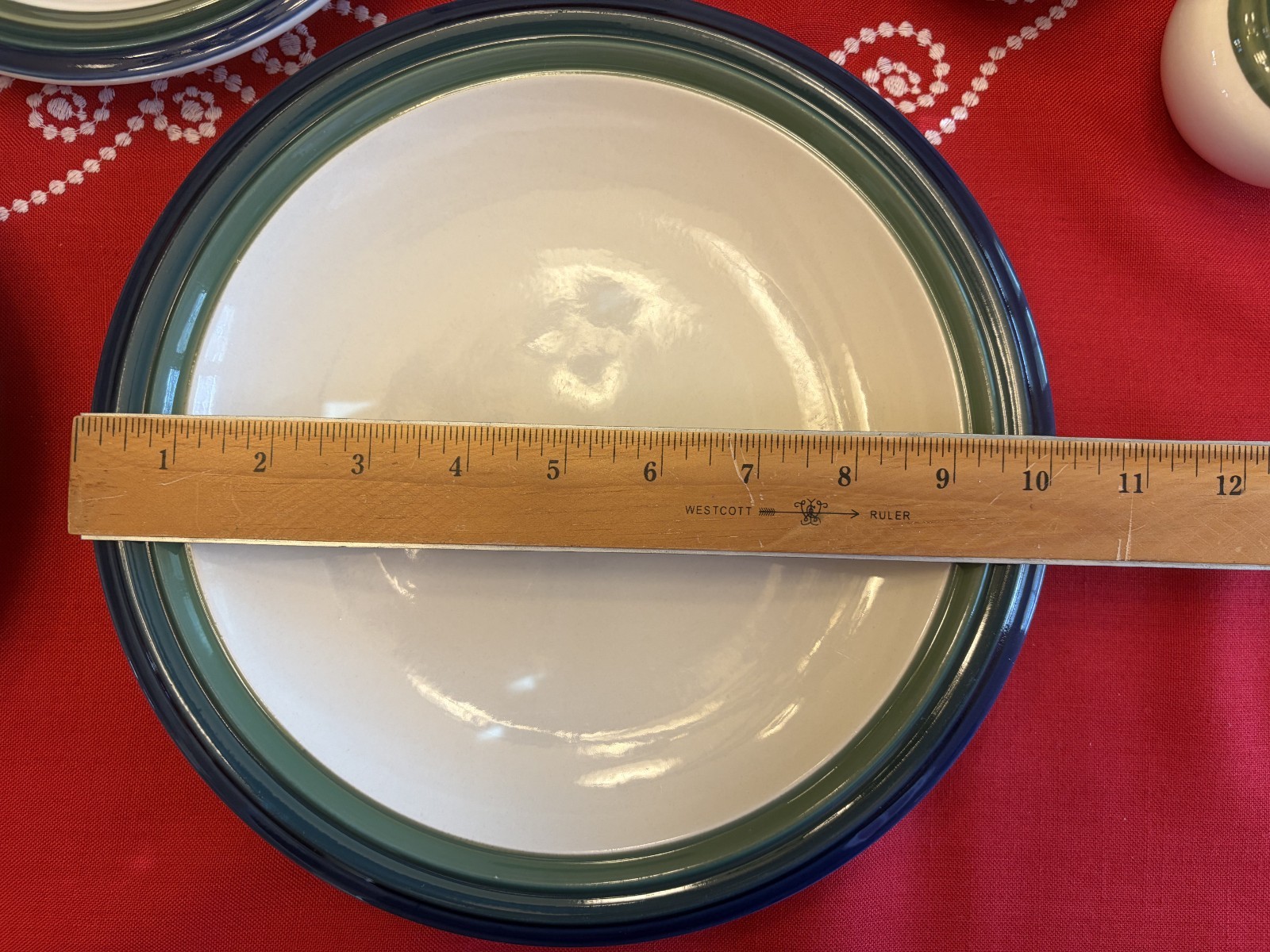 Pfaltzgraff “Ocean Breeze” Dinner Plate – 10″ – Stoneware – Coastal Blue & Green