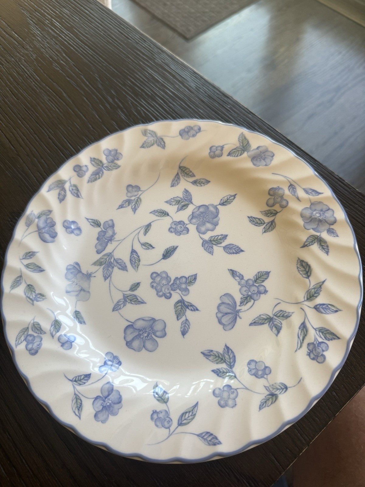 Royal Stafford Light Blue Floral Dinner Plate 10.25 Inch Made In England