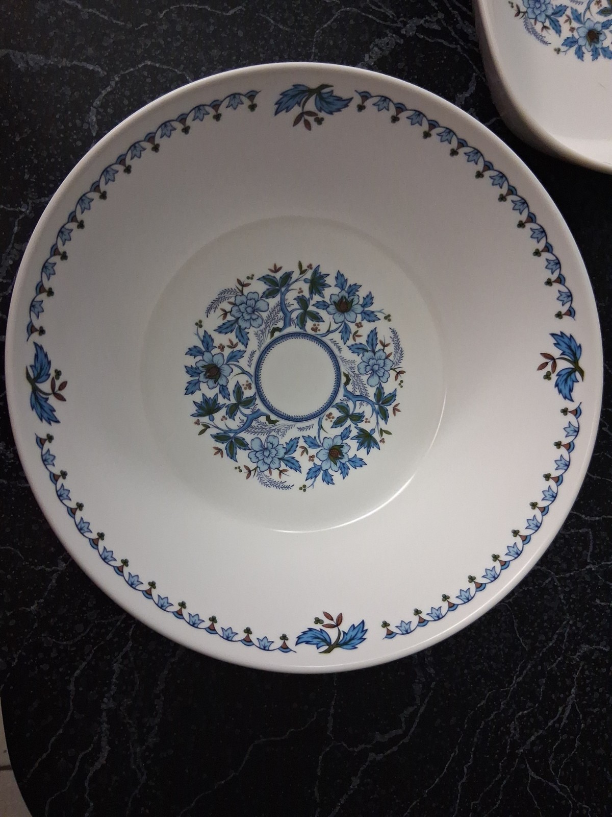 3 Noritake Blue Moon Serving Bowls Progression Japan #9022 ~2 Round ~ 1 Oval