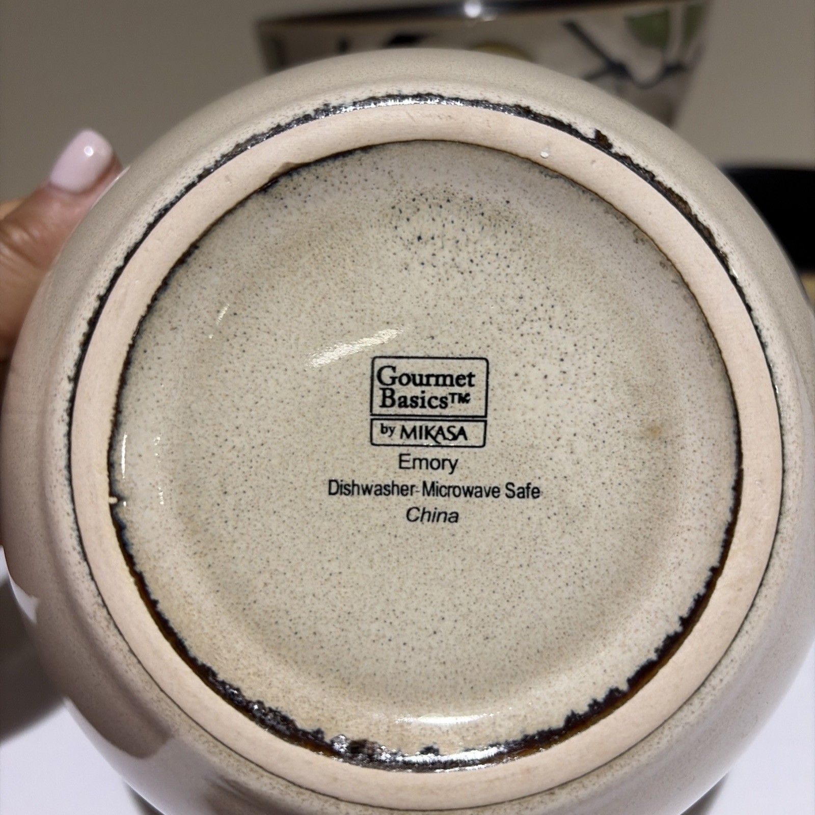 Mikasa Emory Gourmet Basics 6″ Soup Cereal Bowls Floral Stoneware Set of 4