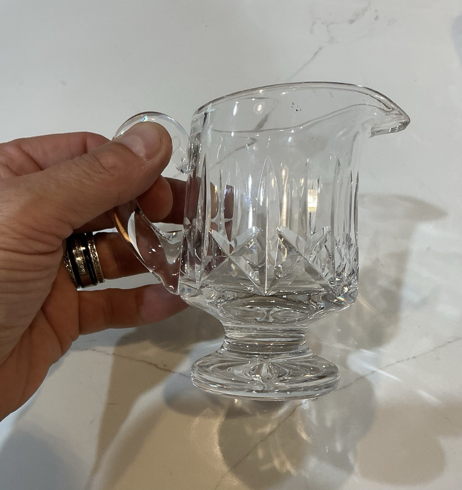 Waterford Crystal Lismore Footed Creamer and Open Sugar Bowl Set. FREE SHIPPING